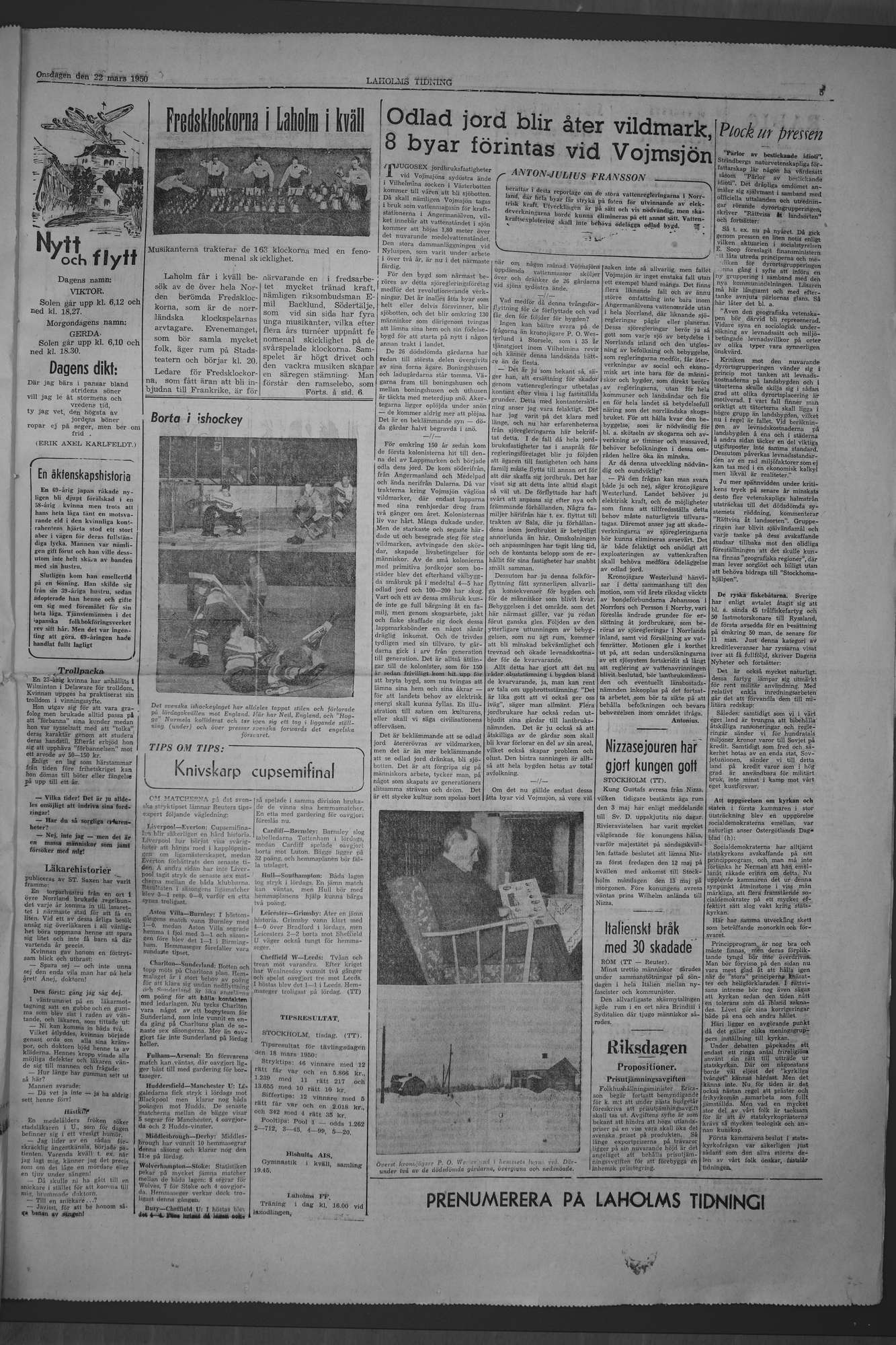 Laholms Tidning Onsdag 22 mars 1950, sida 5