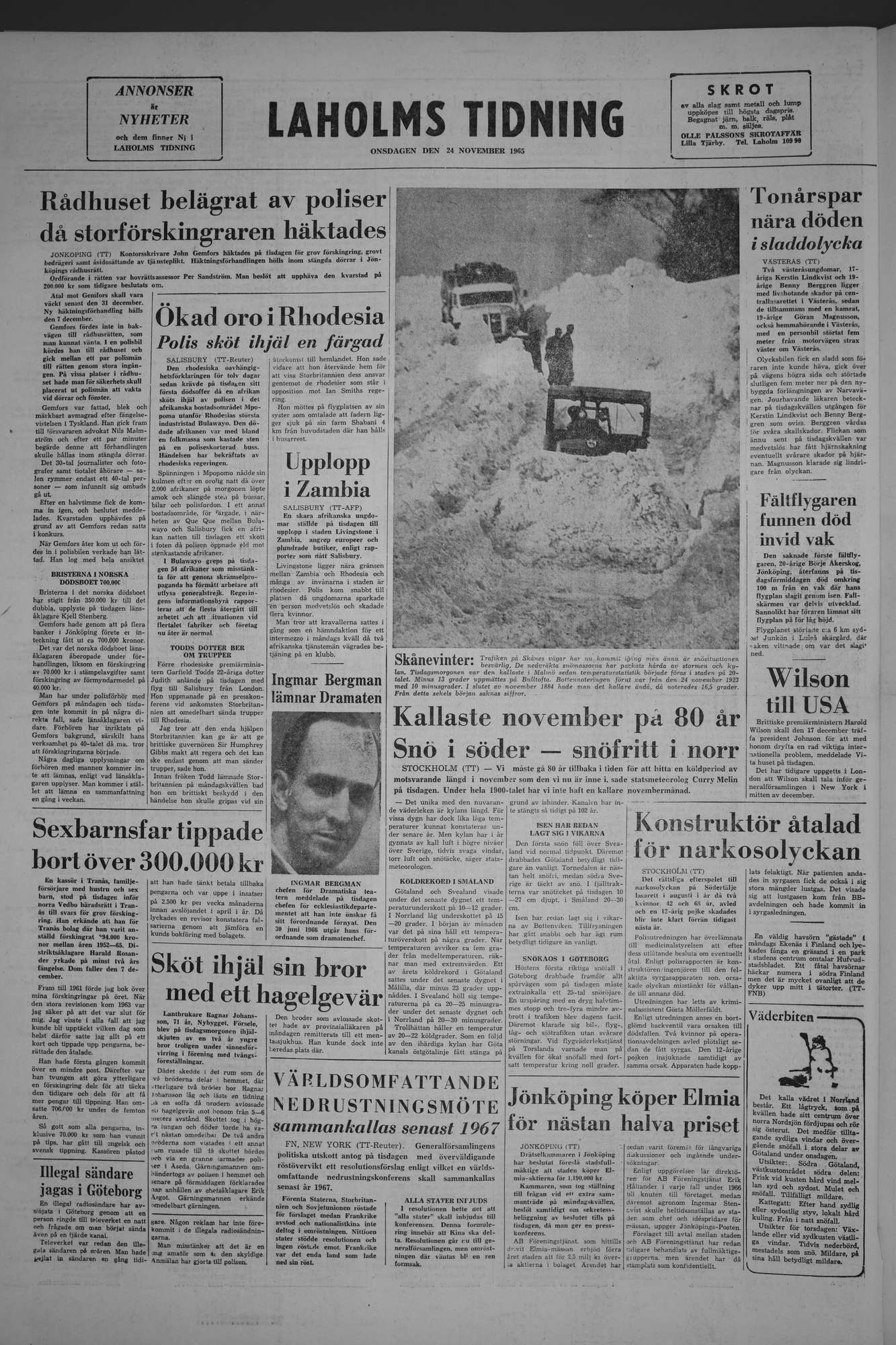 Laholms Tidning Onsdag 24 november 1965, sida 8