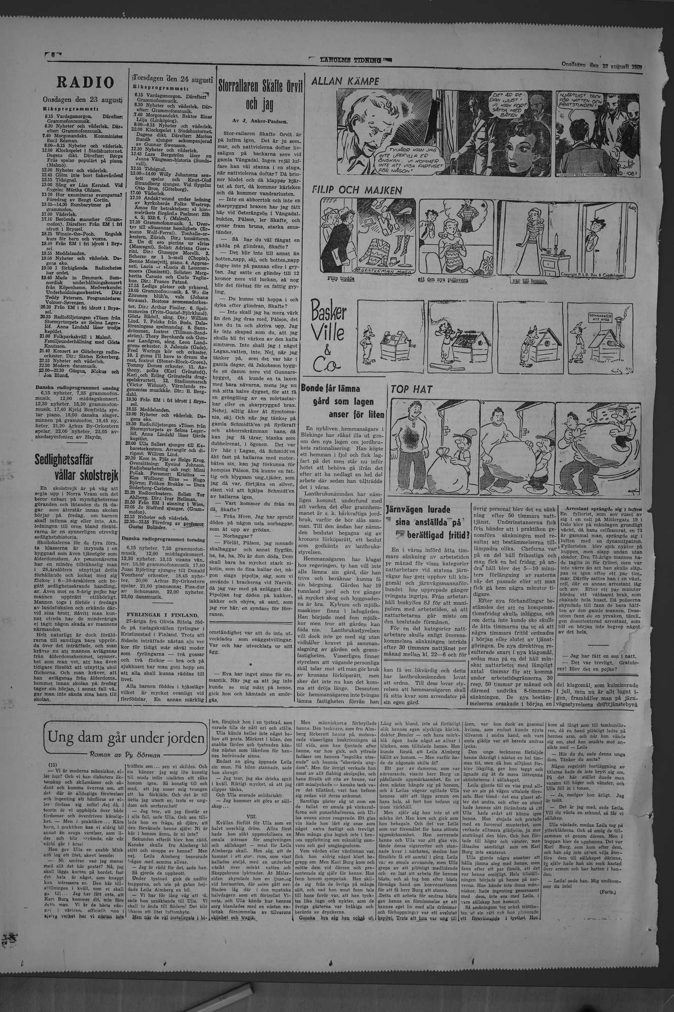 Laholms Tidning Onsdag 23 augusti 1950, sida 6