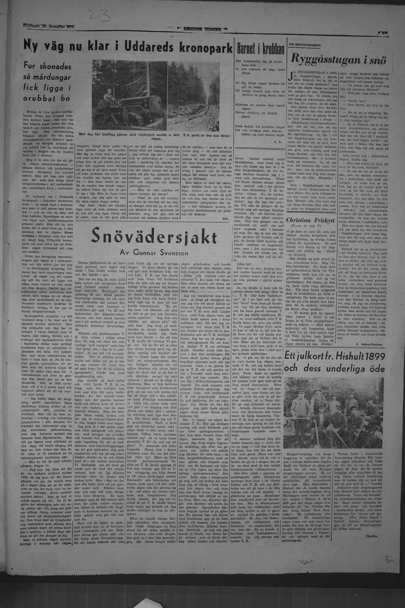 Laholms Tidning Lördag 23 december 1950, sida 5