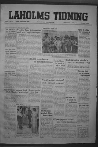 Förstasidan, Måndag 23 januari 1950