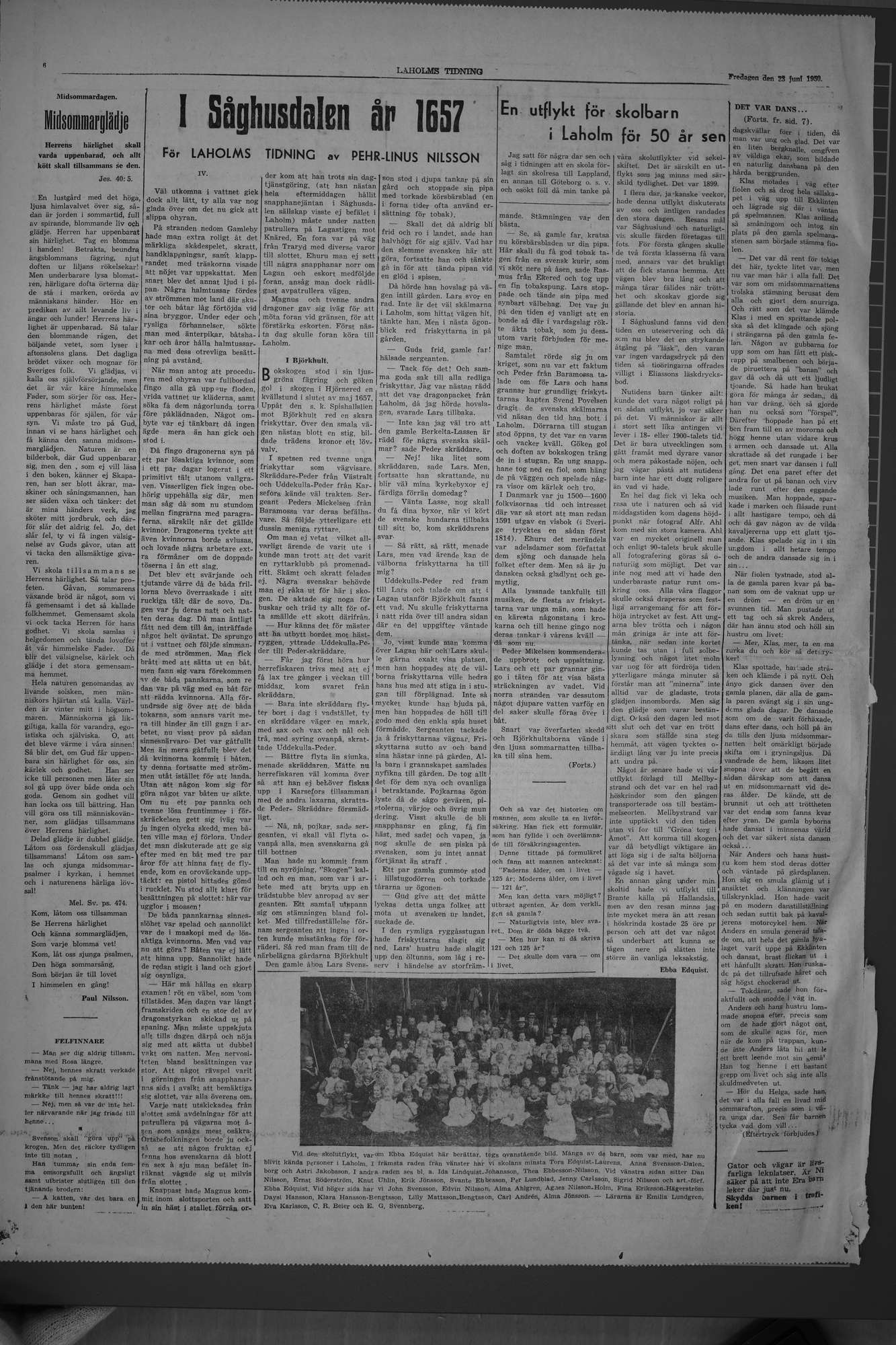 Laholms Tidning Fredag 23 juni 1950, sida 6