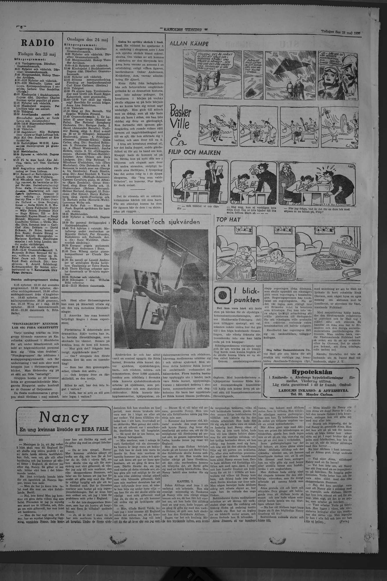 Laholms Tidning Tisdag 23 maj 1950, sida 6