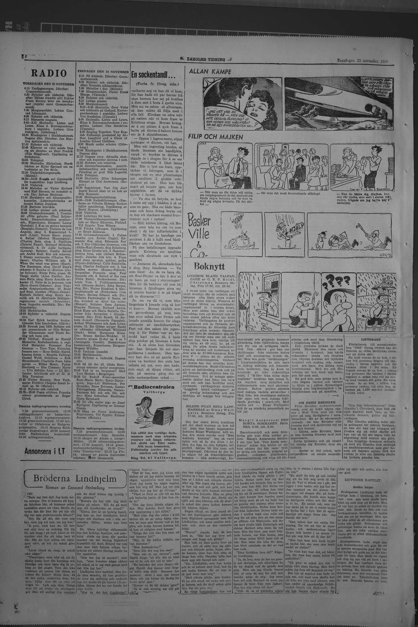 Laholms Tidning Torsdag 23 november 1950, sida 6