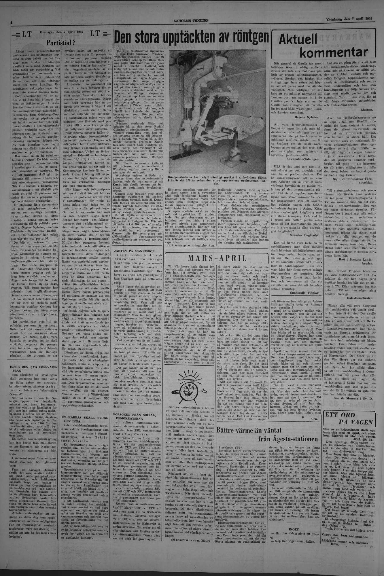 Laholms Tidning Onsdag 7 april 1965, sida 4