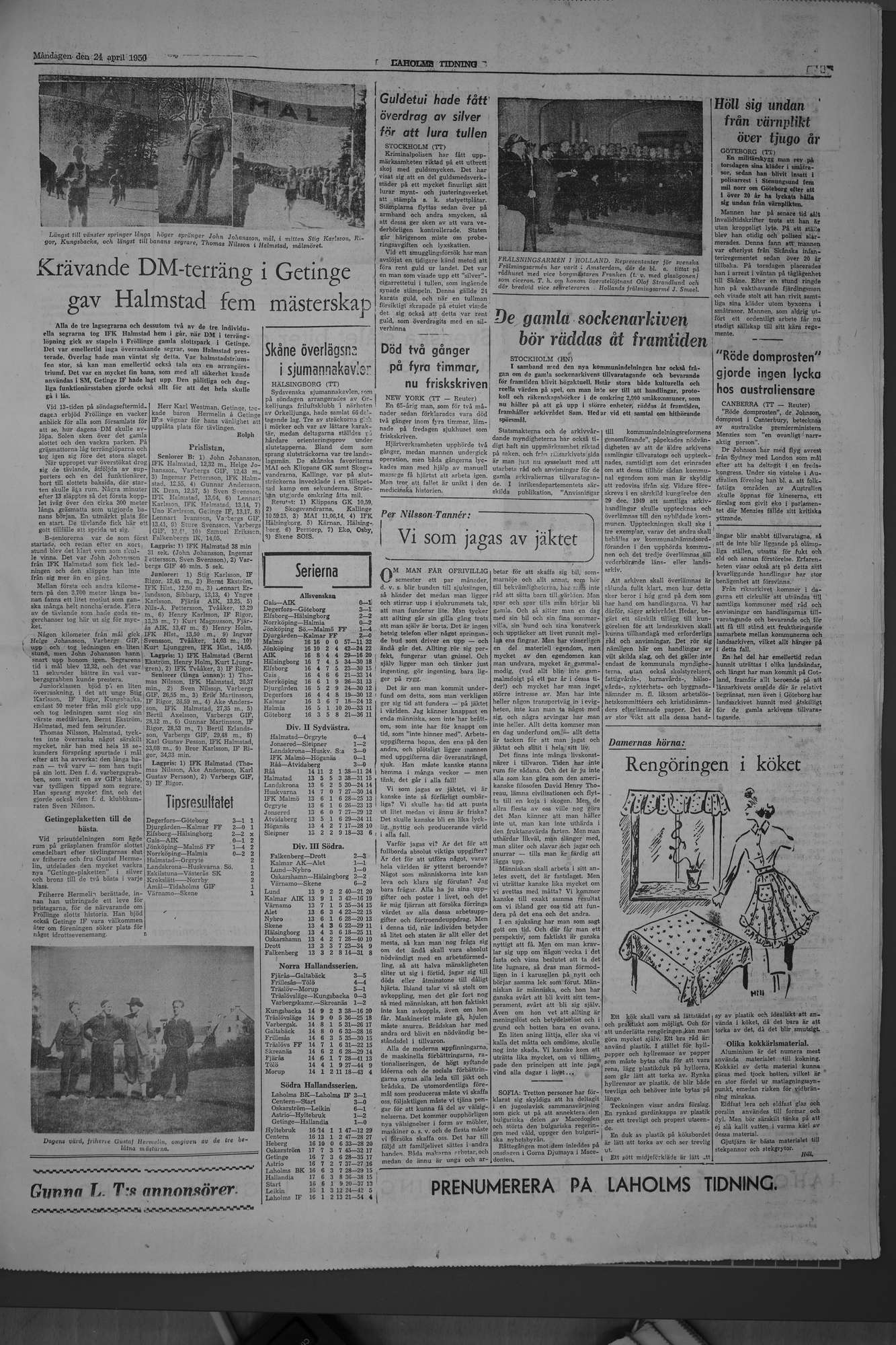 Laholms Tidning Måndag 24 april 1950, sida 5
