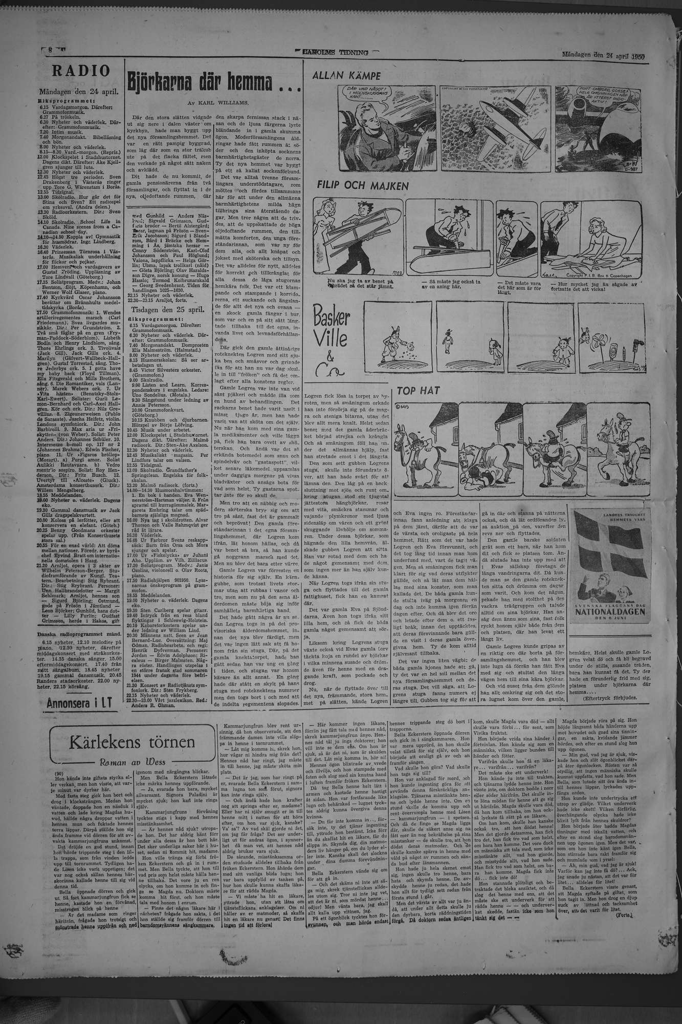 Laholms Tidning Måndag 24 april 1950, sida 8