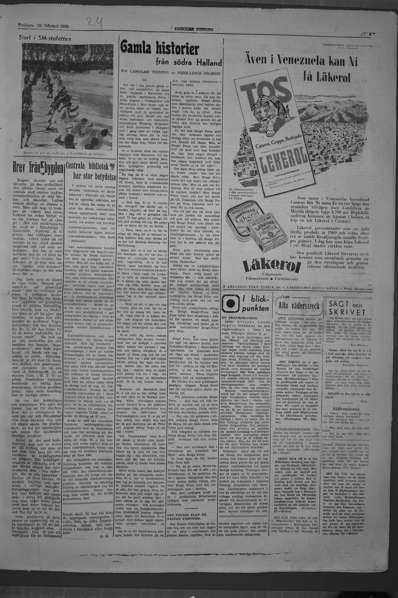 Laholms Tidning Fredag 24 februari 1950, sida 5