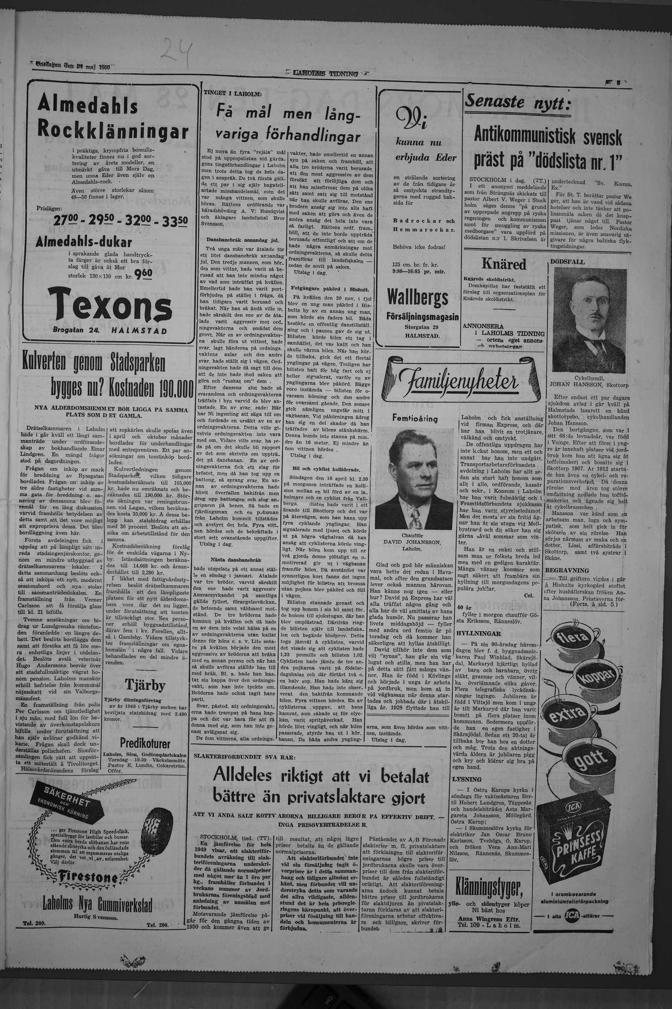 Laholms Tidning Onsdag 24 maj 1950, sida 3