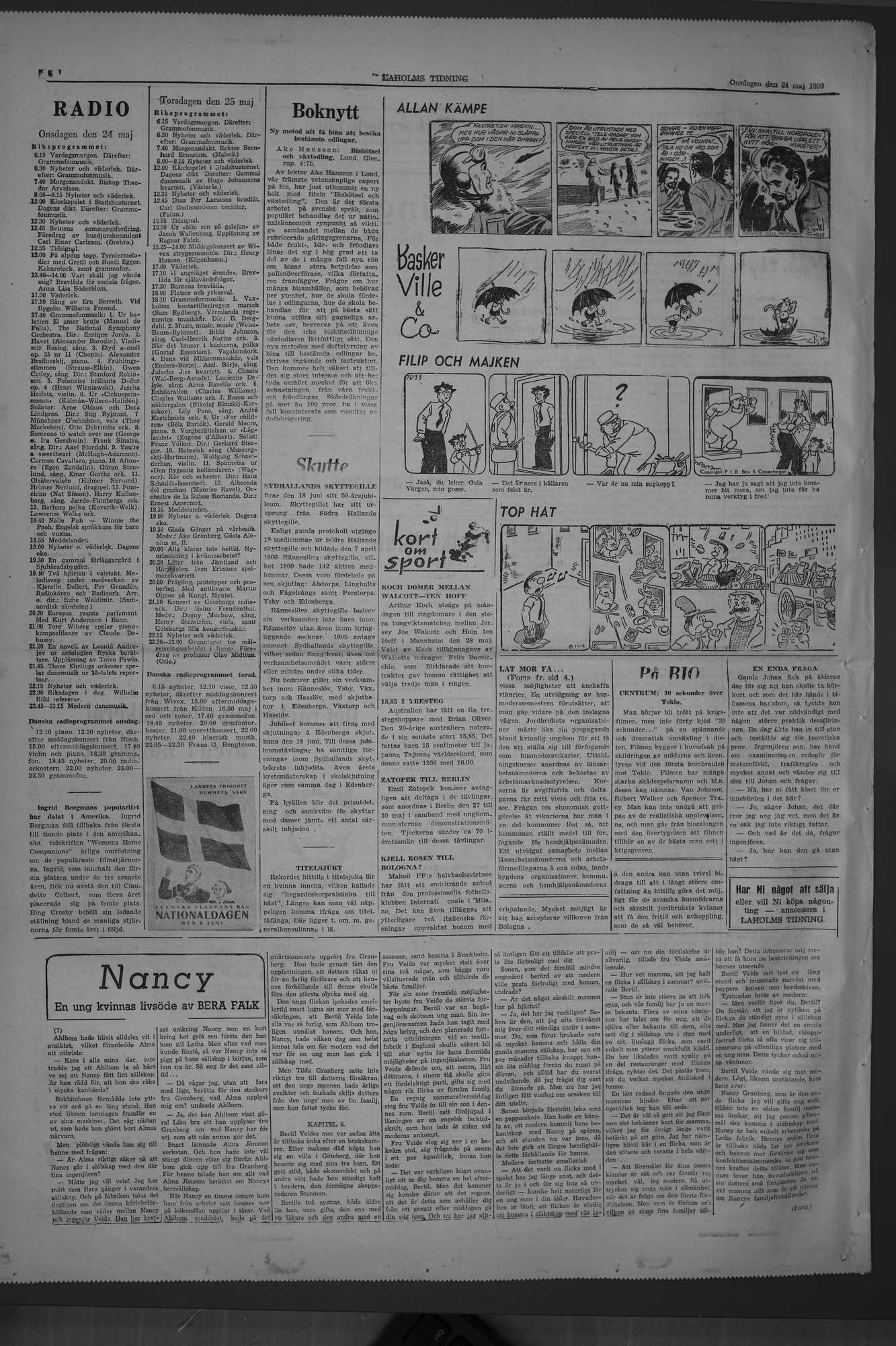 Laholms Tidning Onsdag 24 maj 1950, sida 6