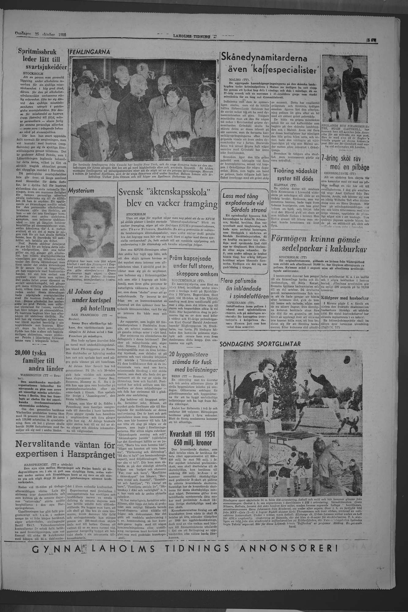 Laholms Tidning Onsdag 25 oktober 1950, sida 5