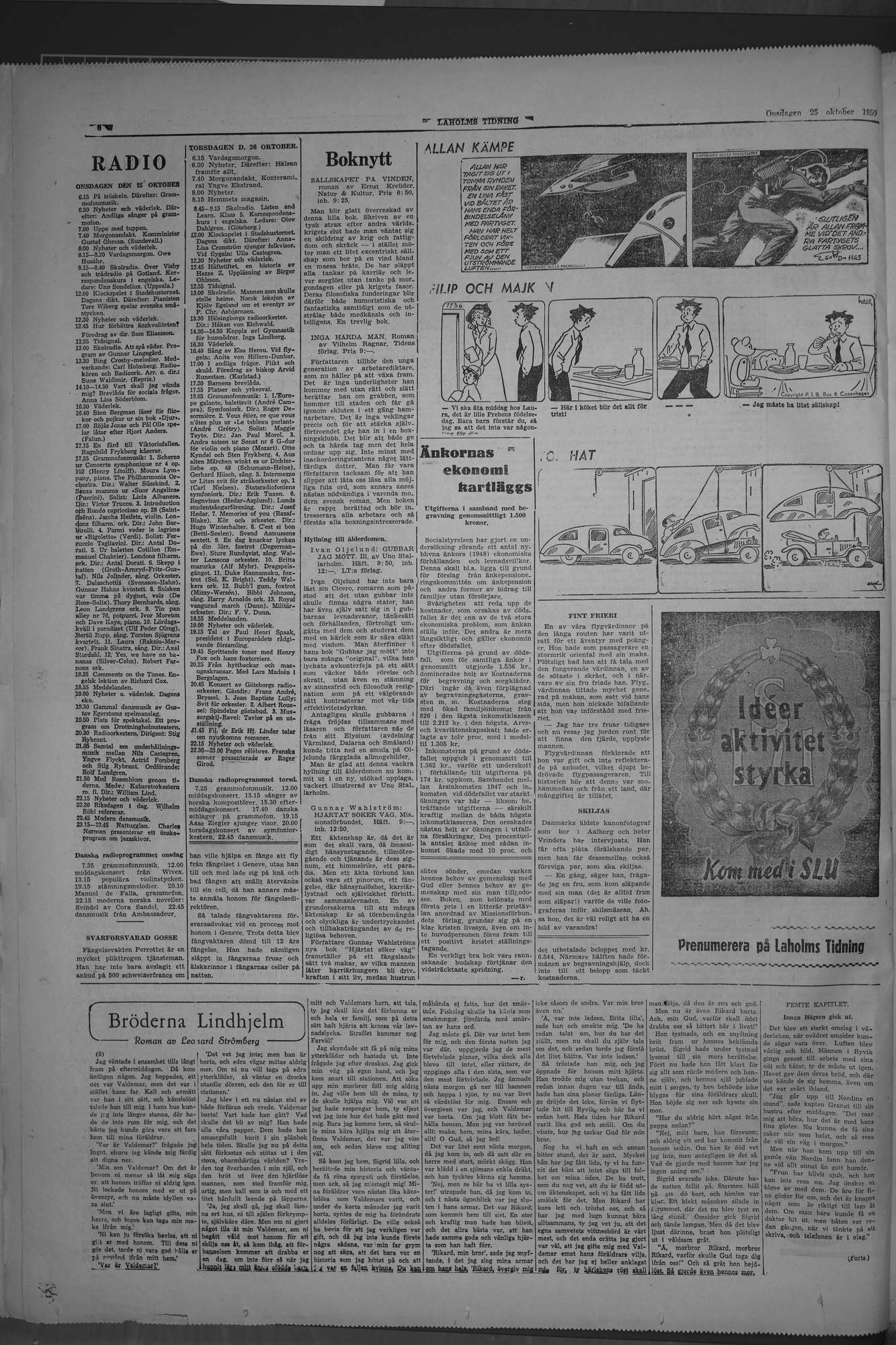 Laholms Tidning Onsdag 25 oktober 1950, sida 8