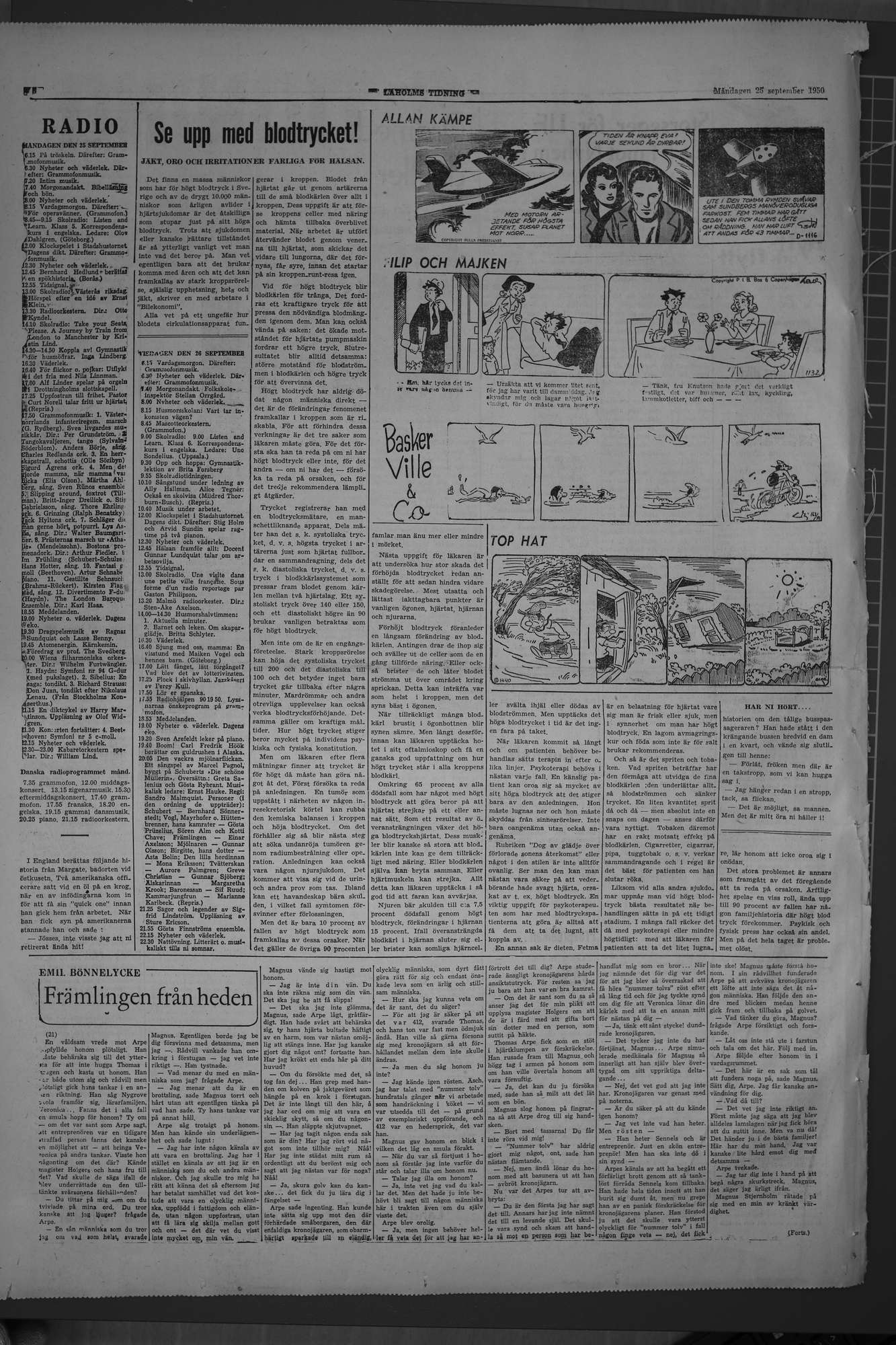 Laholms Tidning Måndag 25 september 1950, sida 6