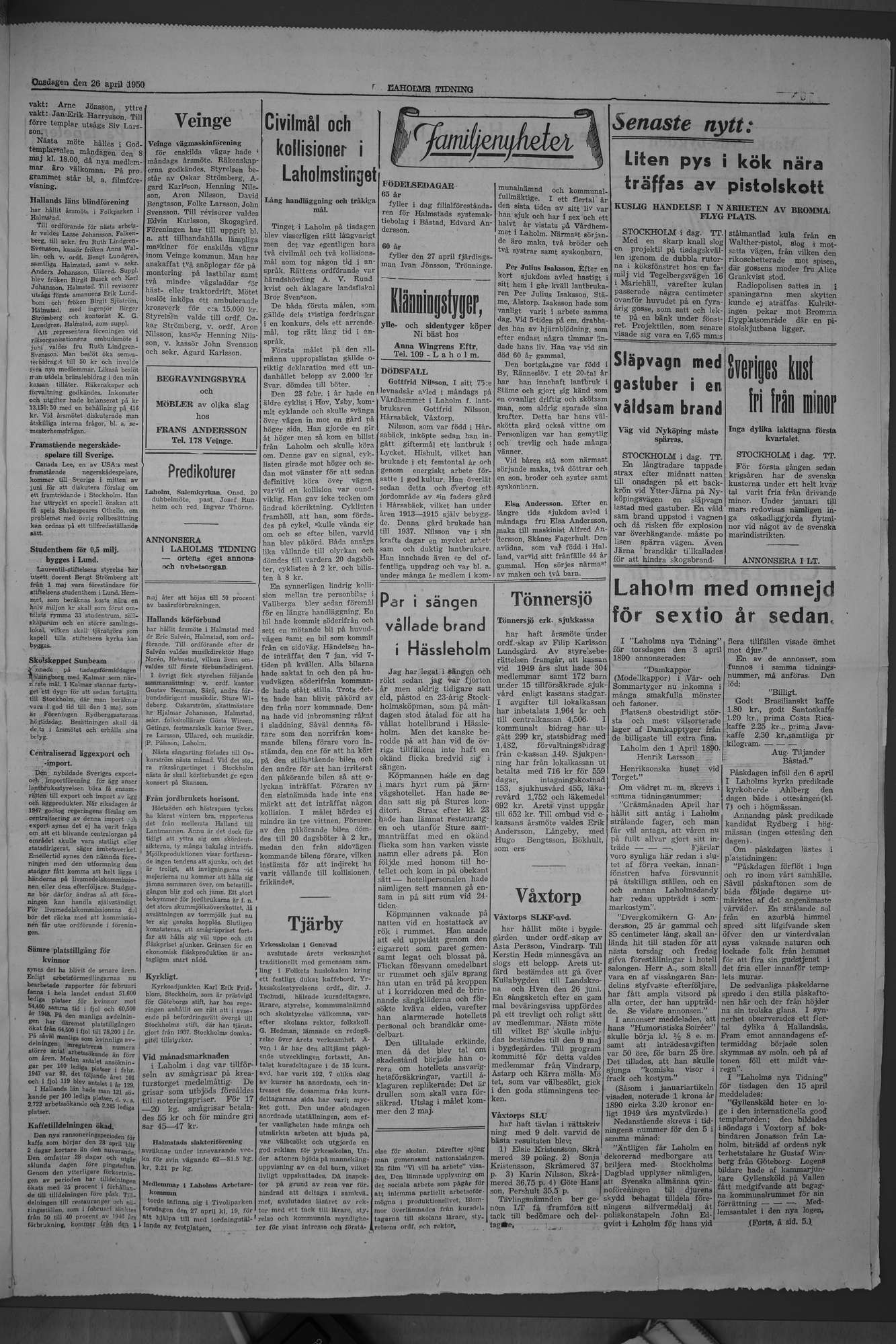 Laholms Tidning Onsdag 26 april 1950, sida 3