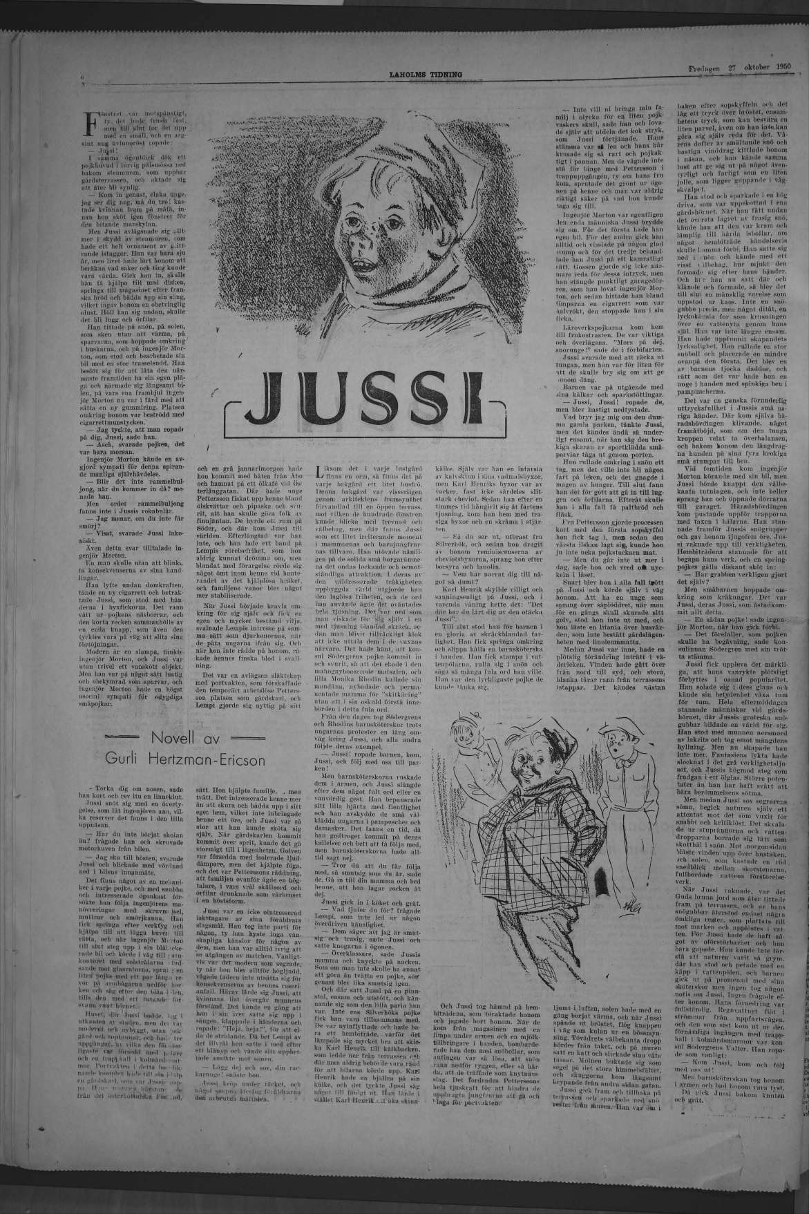 Laholms Tidning Fredag 27 oktober 1950, sida 6