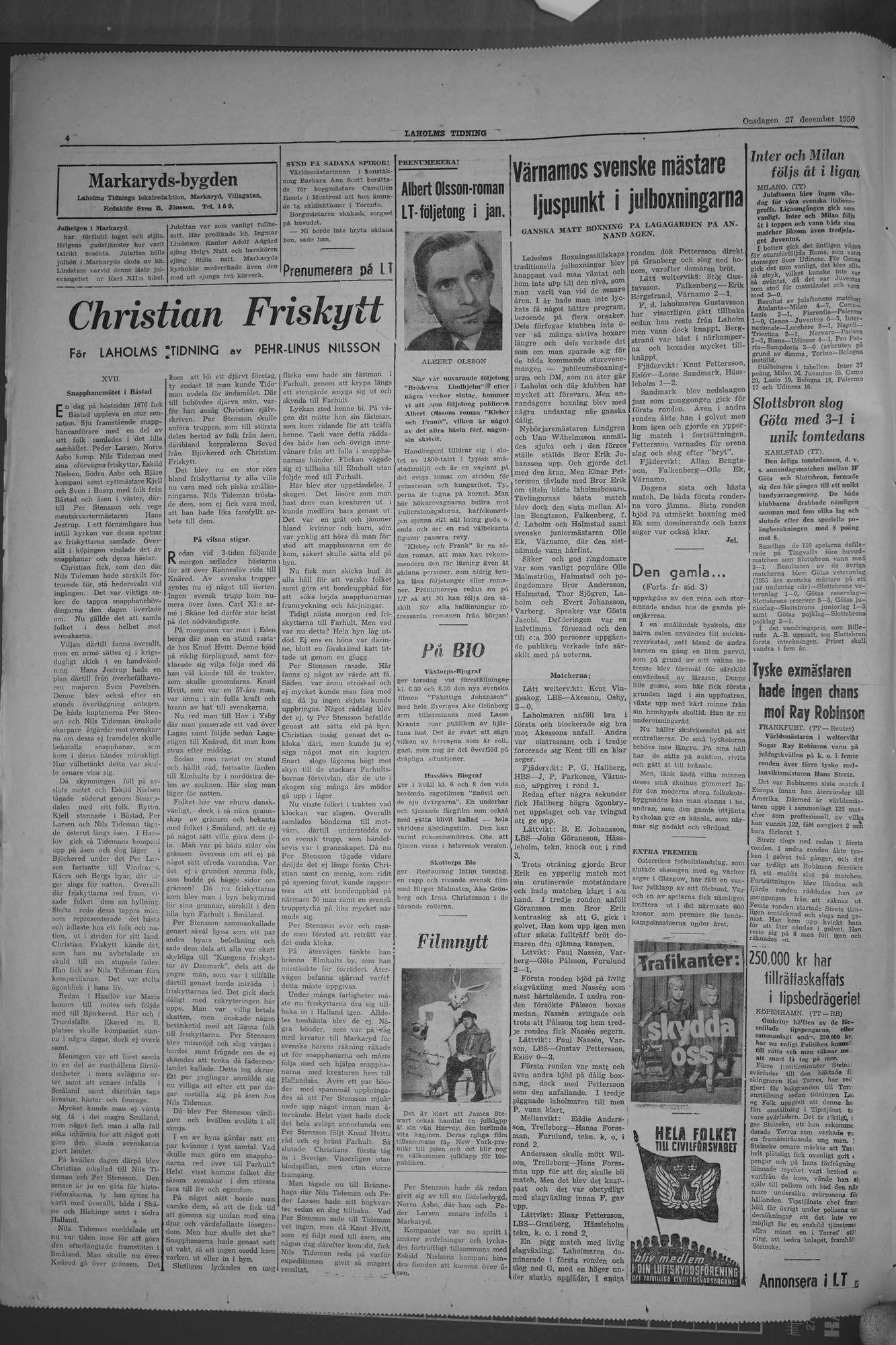 Laholms Tidning Onsdag 27 december 1950, sida 4