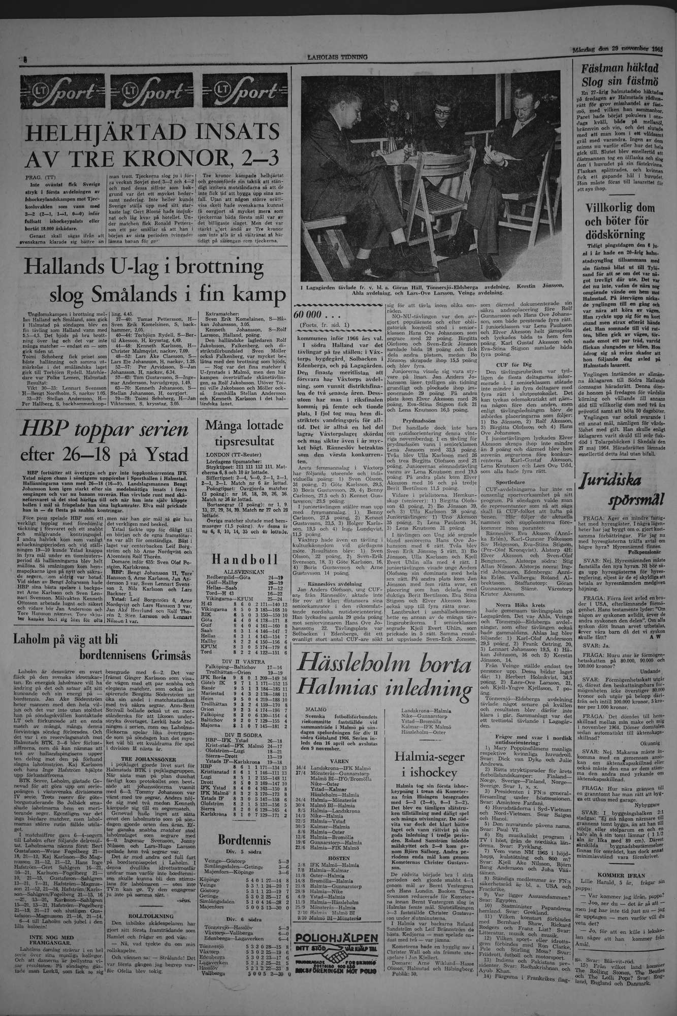 Laholms Tidning Måndag 29 november 1965, sida 6
