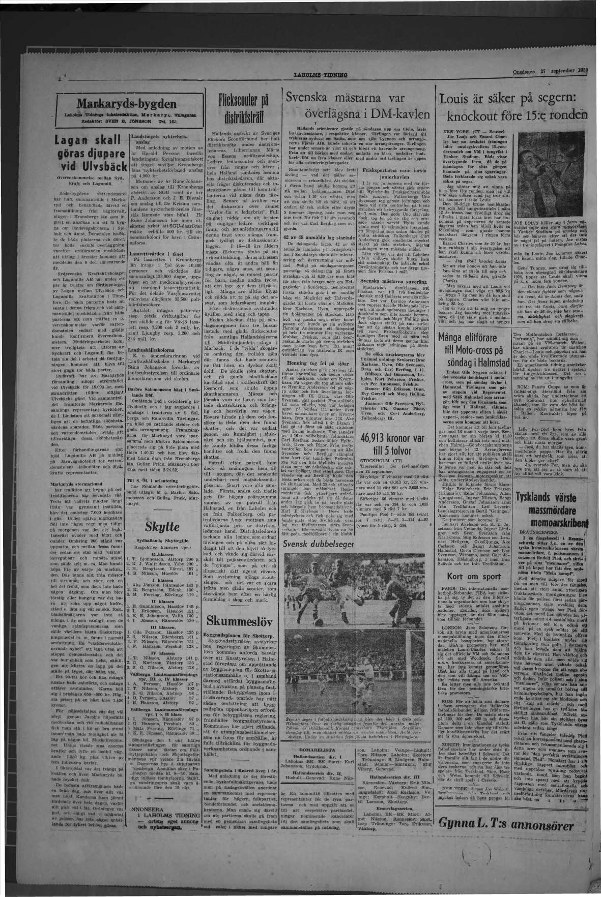 Laholms Tidning Onsdag 27 september 1950, sida 4