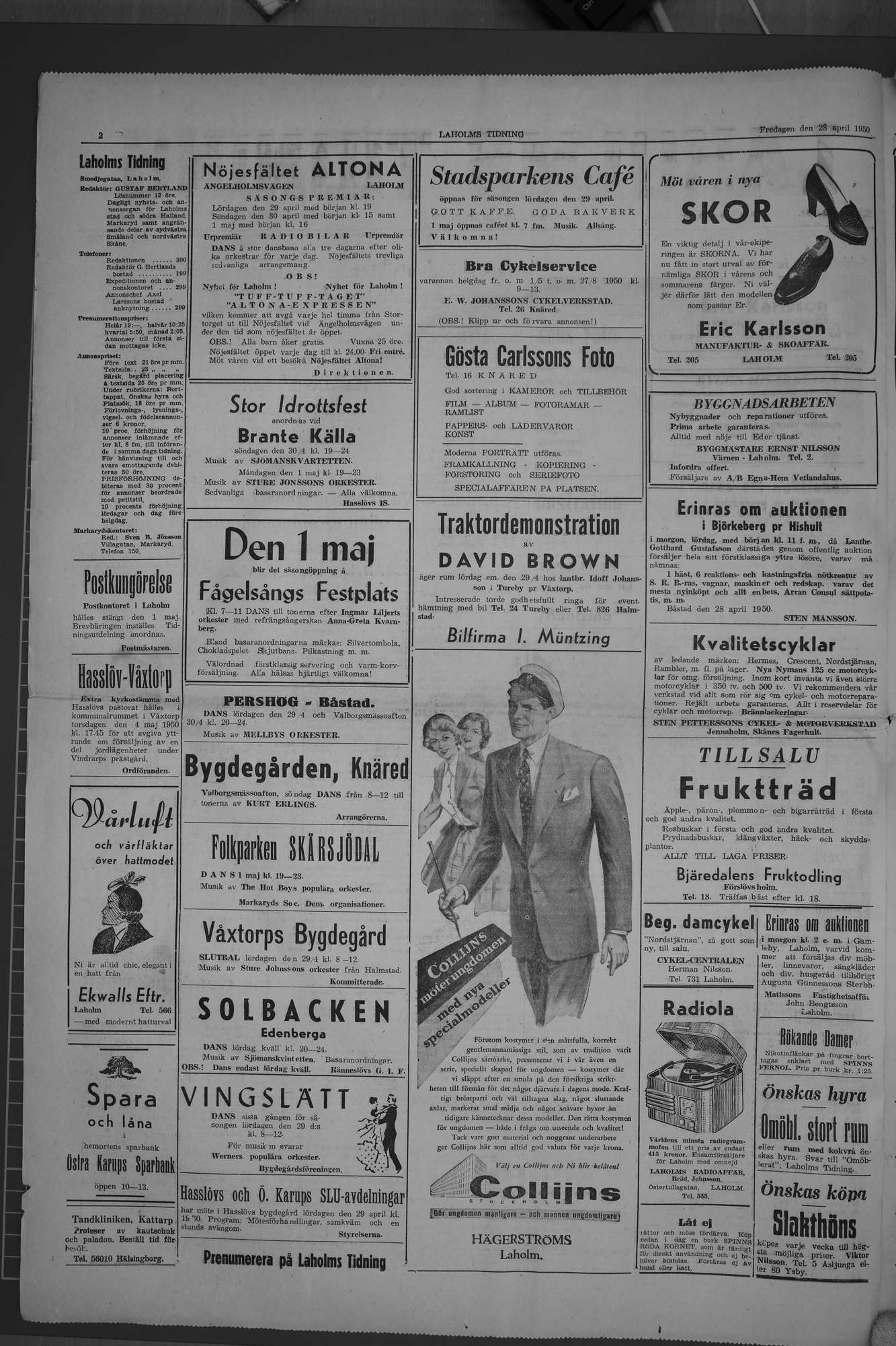 Laholms Tidning Fredag 28 april 1950, sida 2