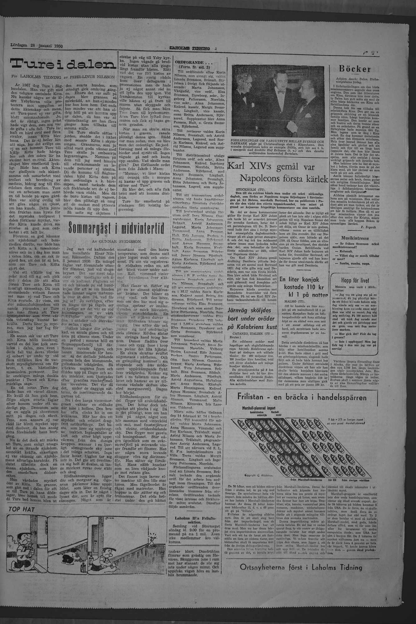 Laholms Tidning Lördag 28 januari 1950, sida 5
