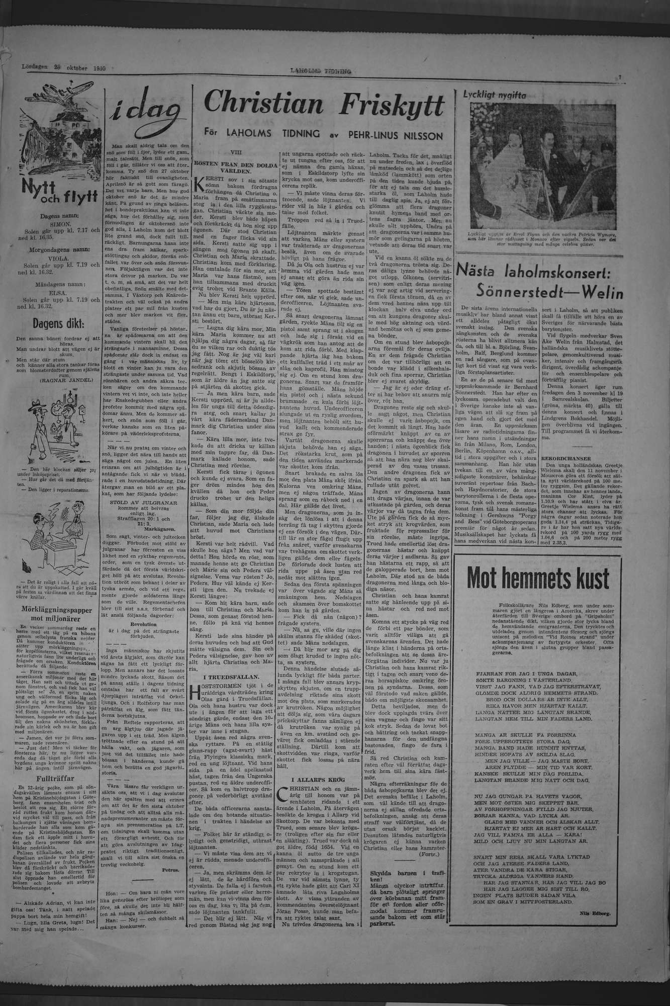 Laholms Tidning Lördag 28 oktober 1950, sida 7