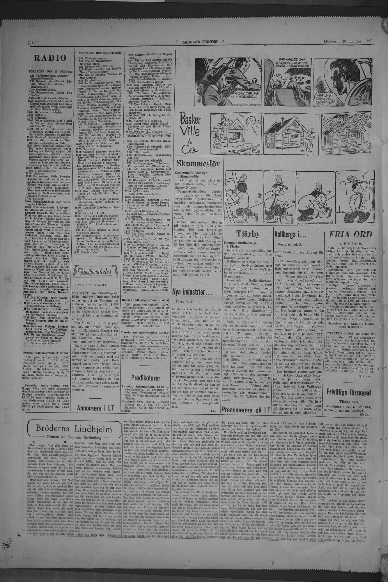 Laholms Tidning Lördag 28 oktober 1950, sida 8