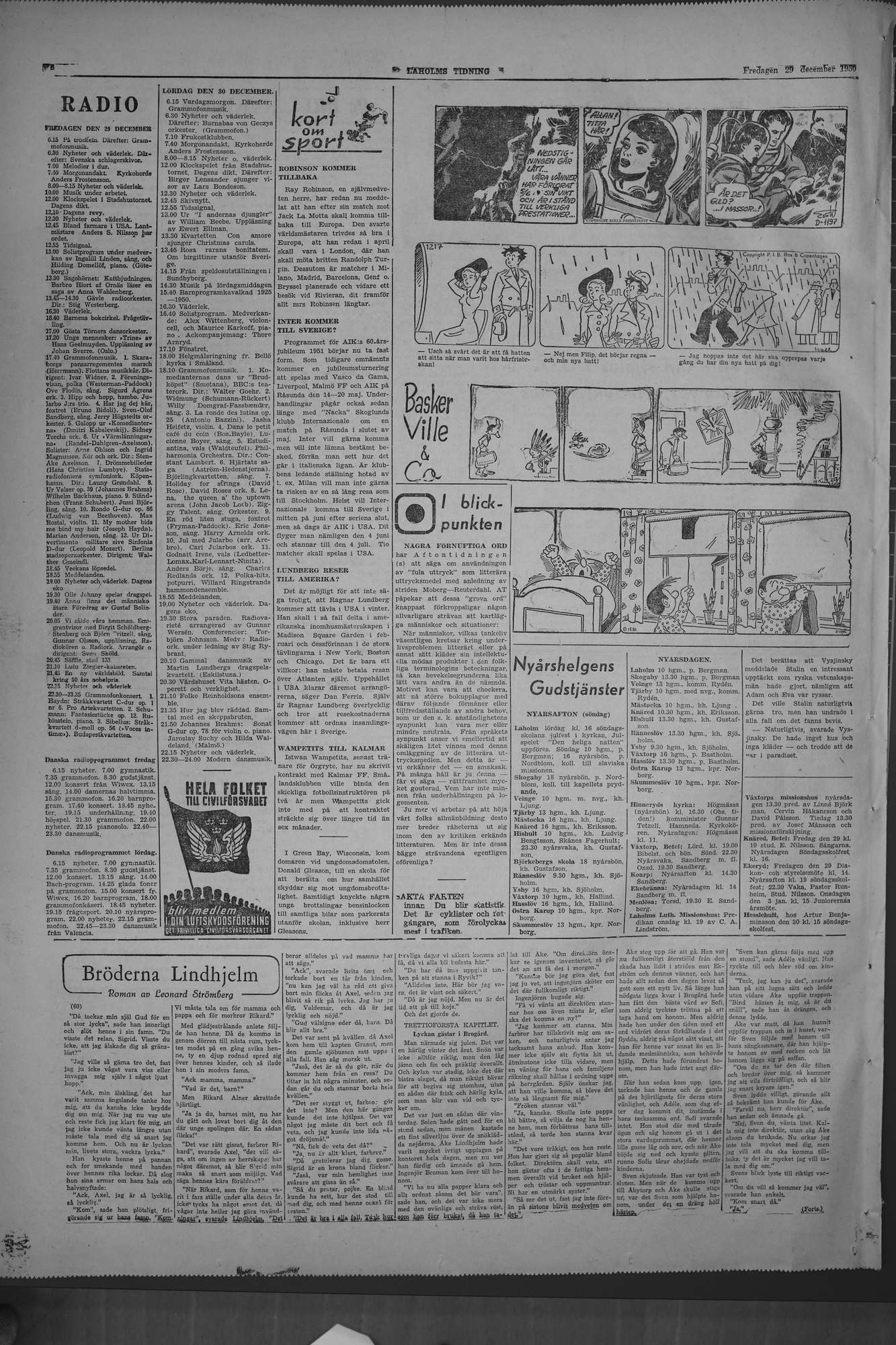 Laholms Tidning Fredag 29 december 1950, sida 8