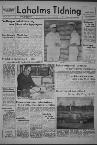 Förstasidan, Lördag 13 november 1965