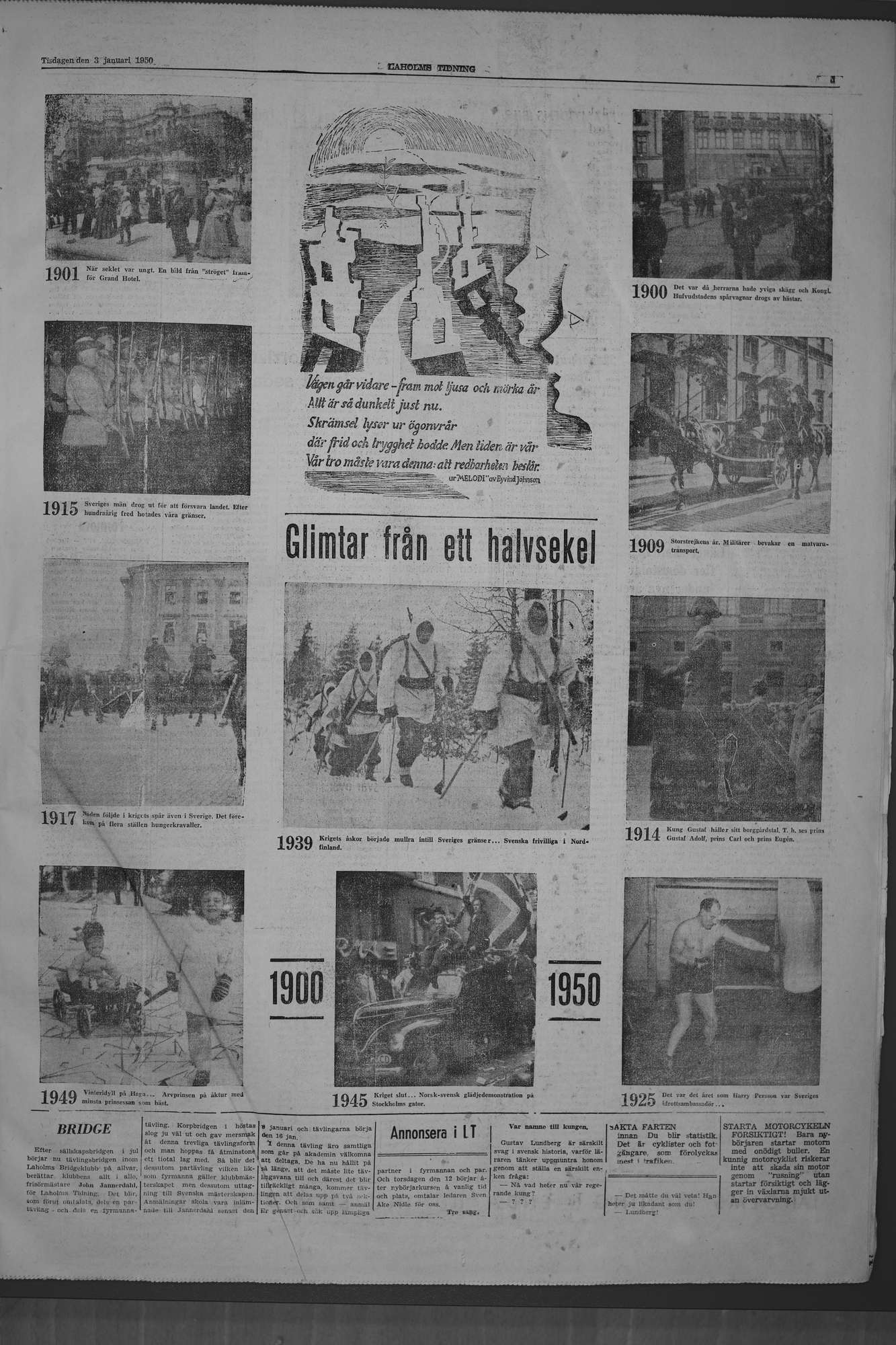 Laholms Tidning Tisdag 3 januari 1950, sida 5