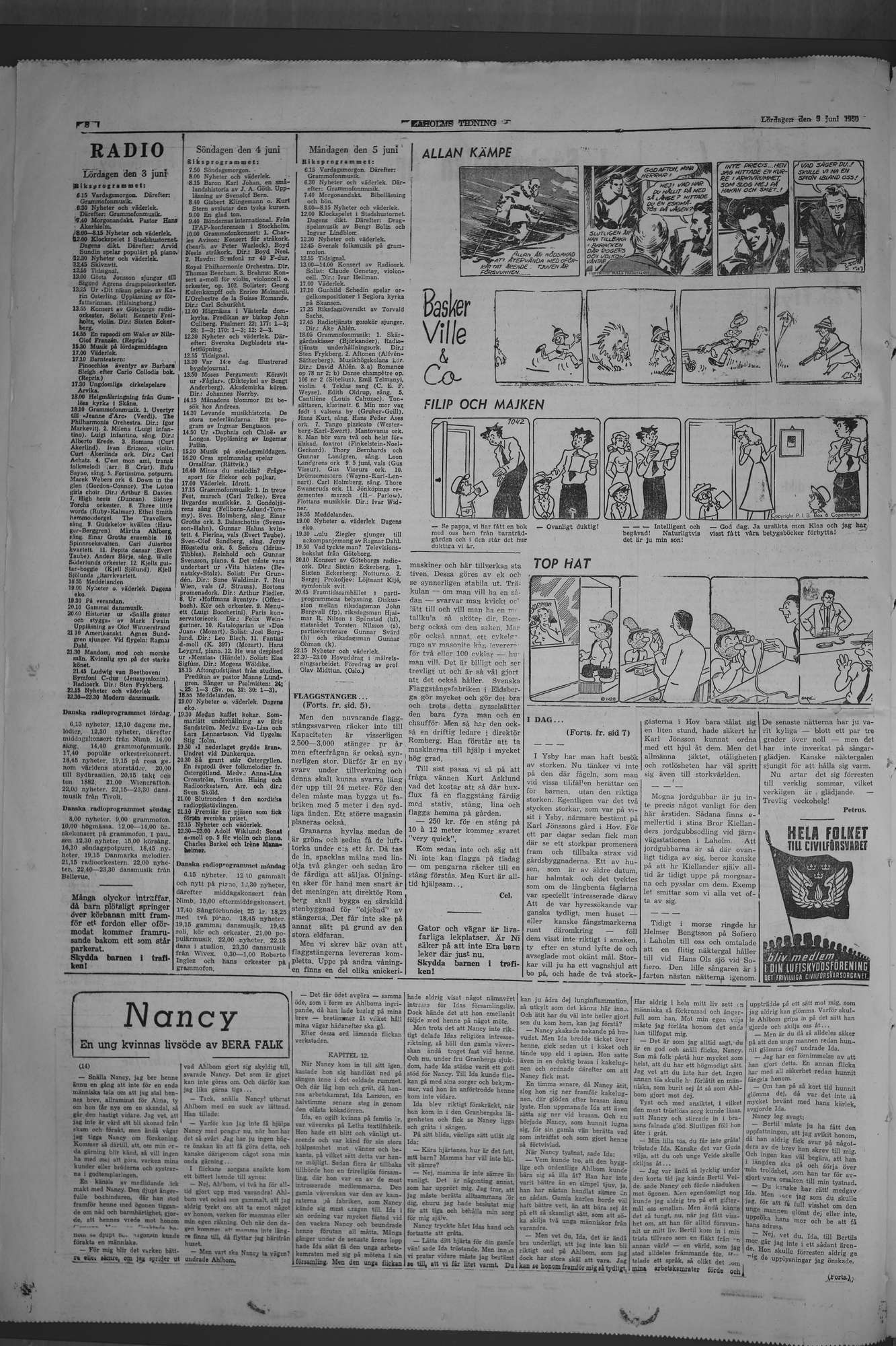 Laholms Tidning Lördag 3 juni 1950, sida 8