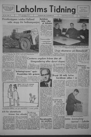 Förstasidan, Måndag 15 november 1965
