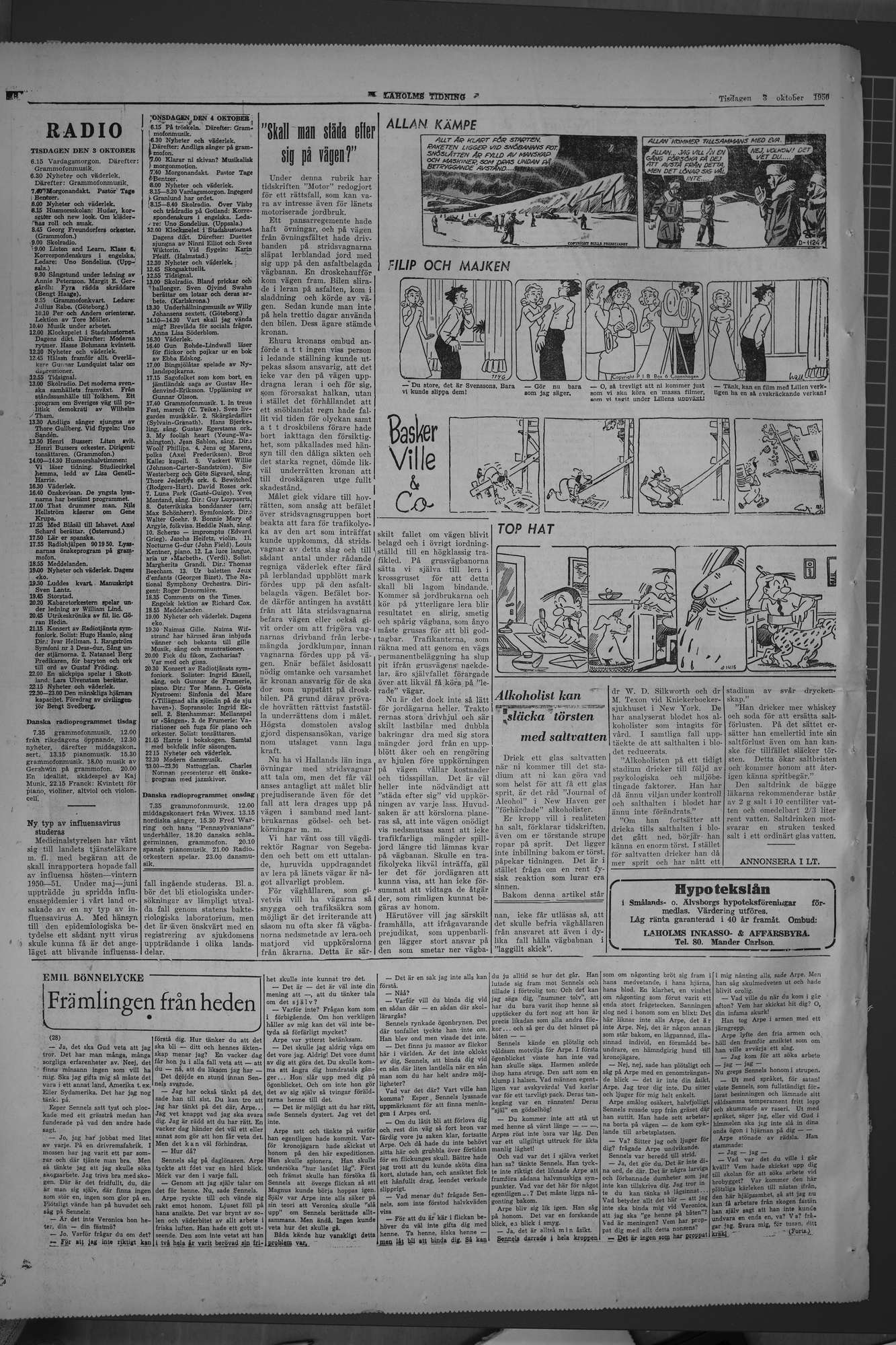Laholms Tidning Tisdag 3 oktober 1950, sida 8