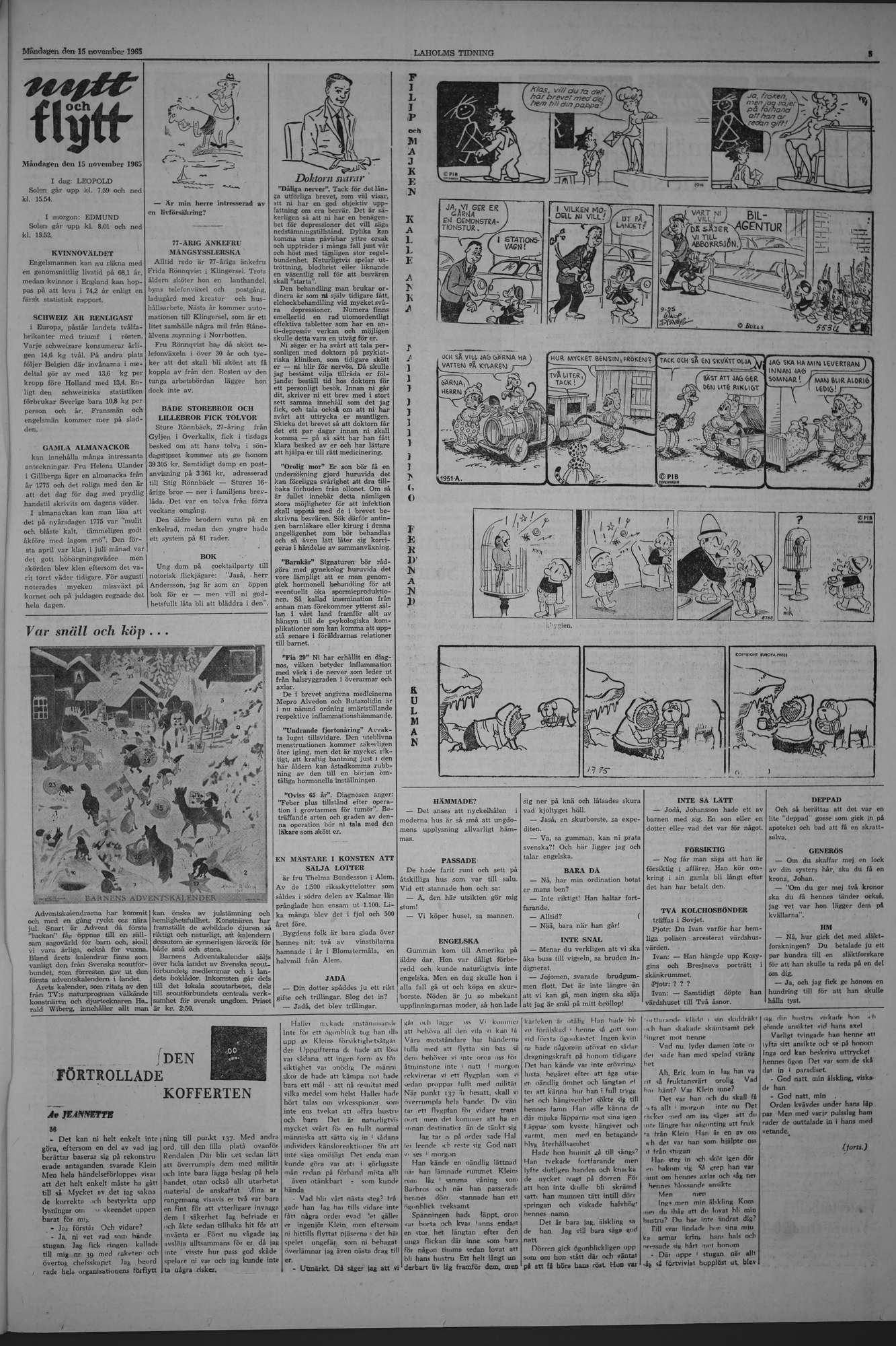 Laholms Tidning Måndag 15 november 1965, sida 5