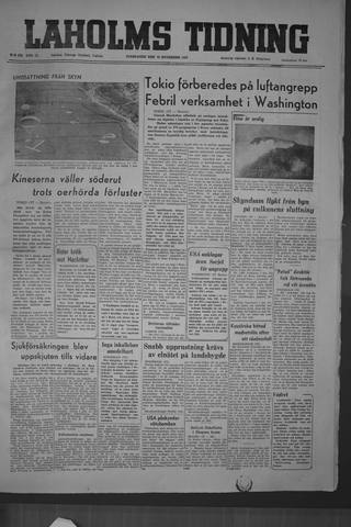 Förstasidan, Torsdag 30 november 1950