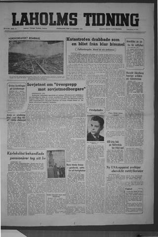 Förstasidan, Torsdag 31 augusti 1950