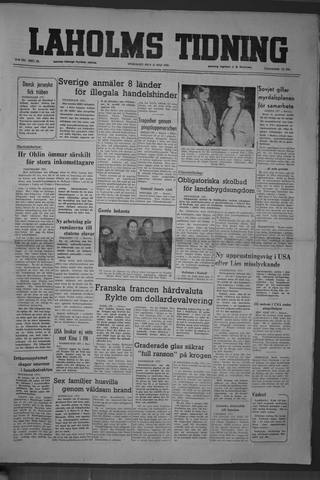 Förstasidan, Onsdag 31 maj 1950