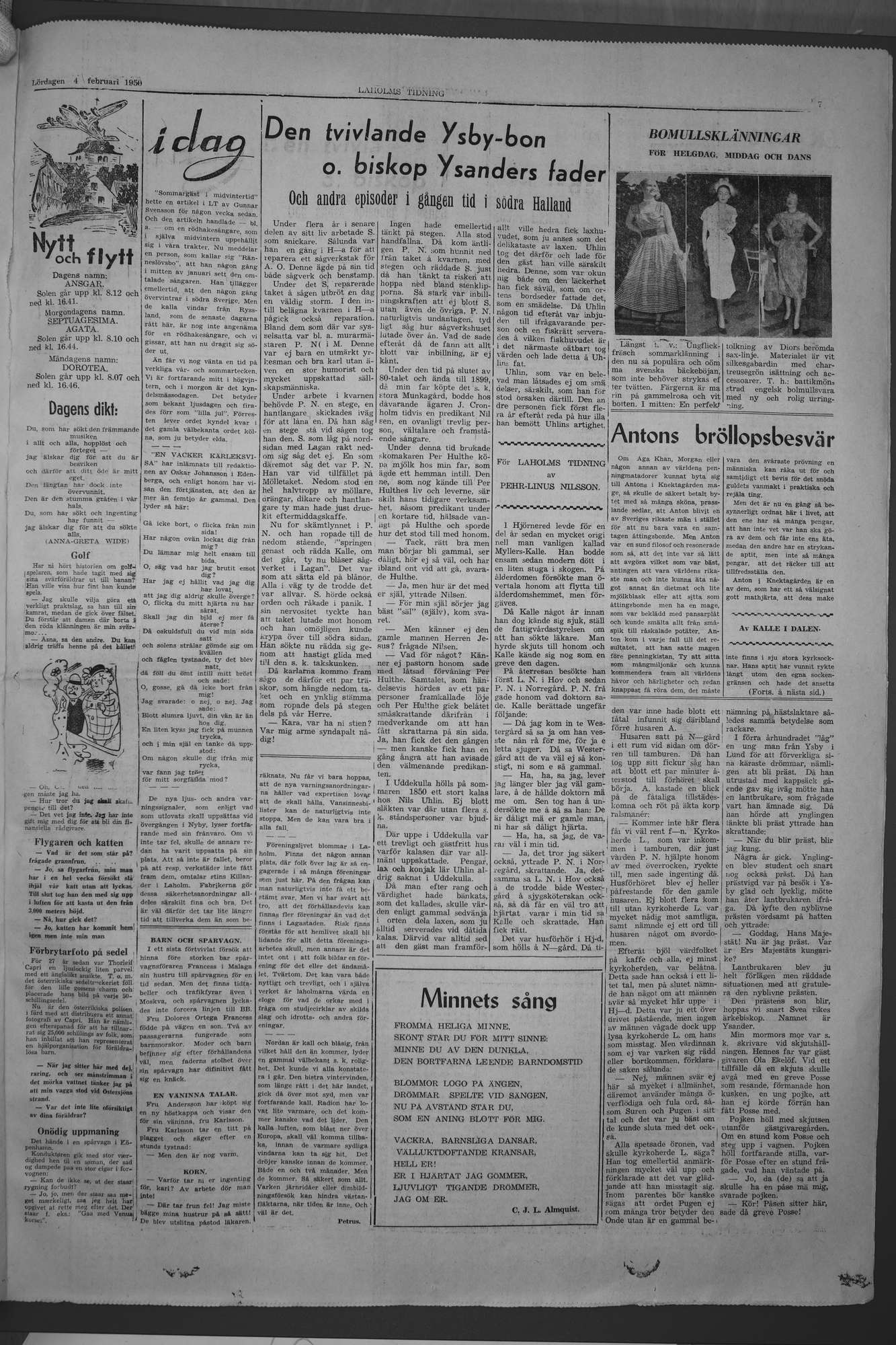Laholms Tidning Lördag 4 februari 1950, sida 7
