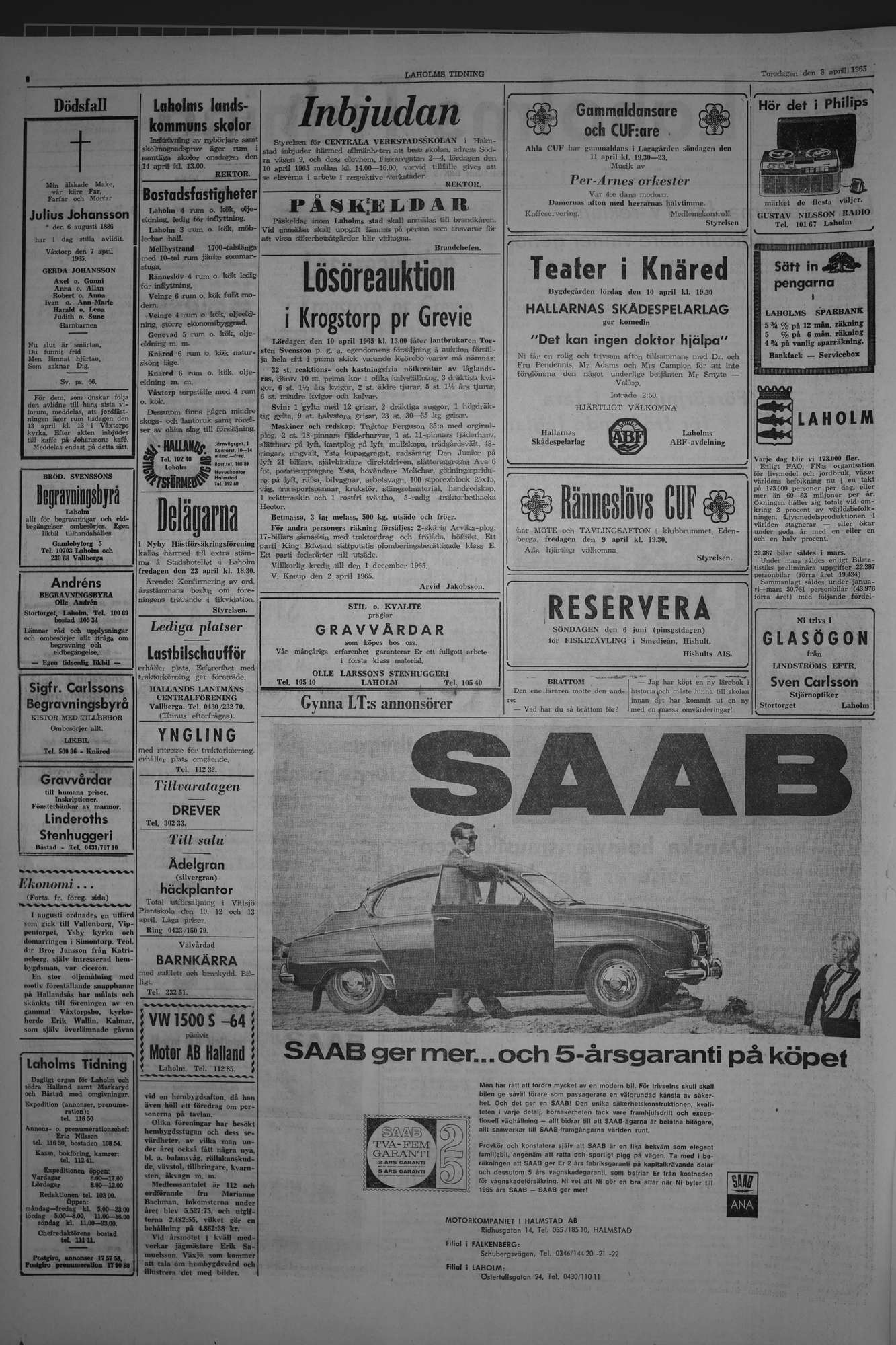 Laholms Tidning Torsdag 8 april 1965, sida 2