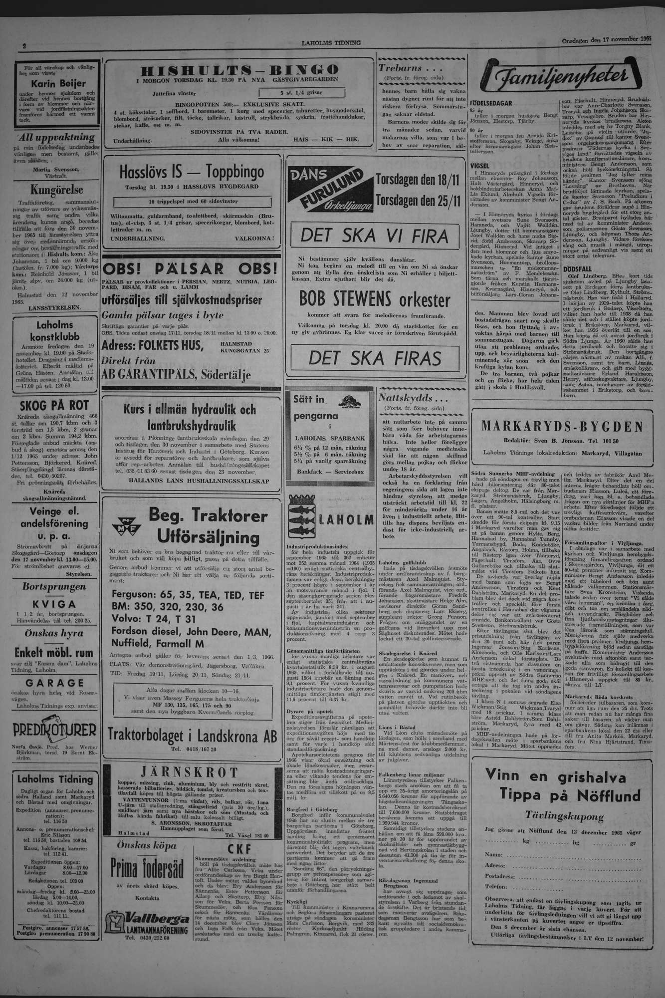 Laholms Tidning Onsdag 17 november 1965, sida 2