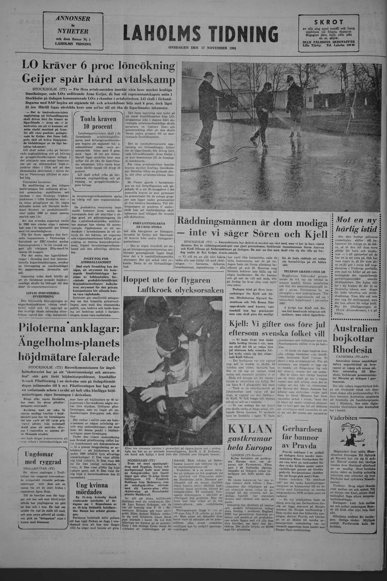 Laholms Tidning Onsdag 17 november 1965, sida 8
