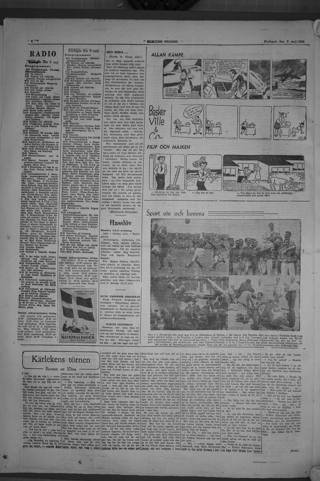 Laholms Tidning Fredag 5 maj 1950, sida 8
