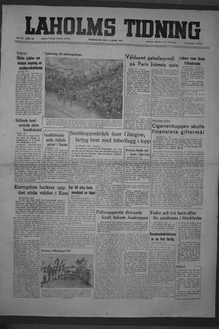 Förstasidan, Torsdag 6 april 1950