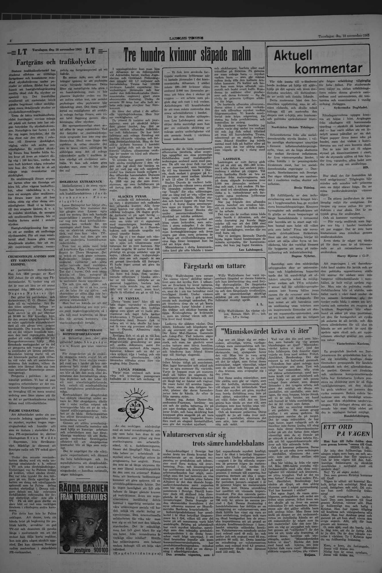 Laholms Tidning Torsdag 18 november 1965, sida 4