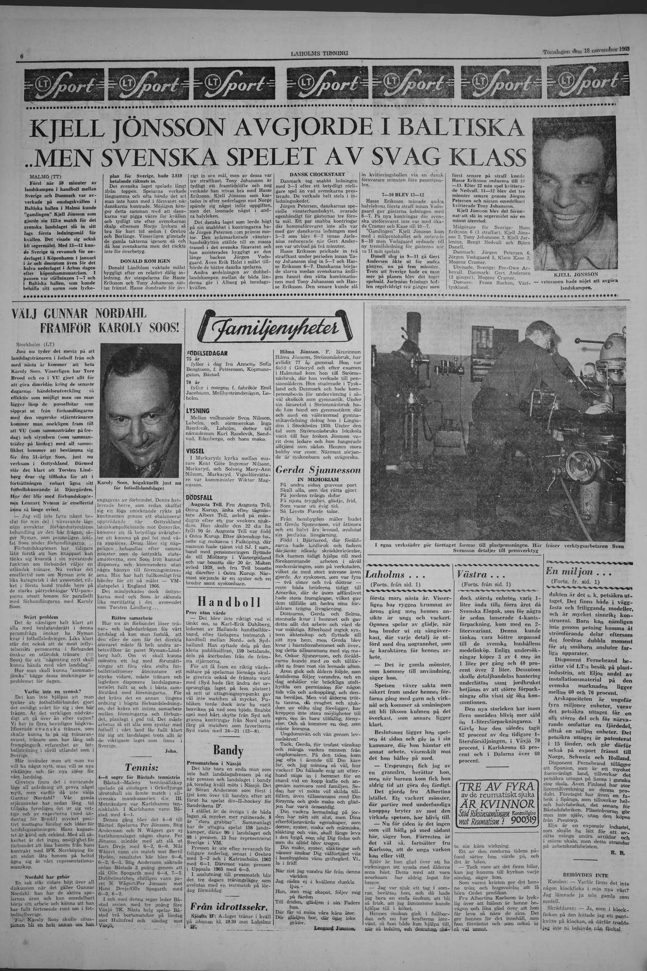 Laholms Tidning Torsdag 18 november 1965, sida 6