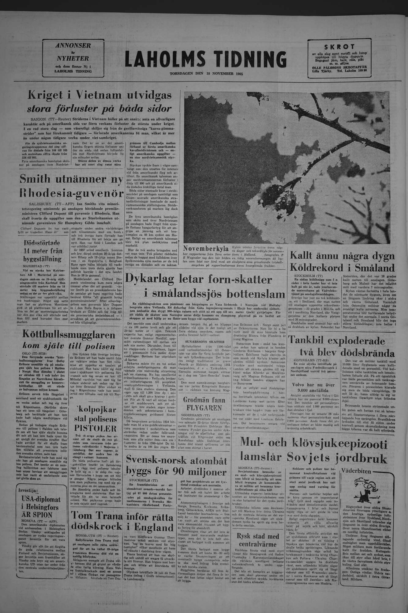 Laholms Tidning Torsdag 18 november 1965, sida 8
