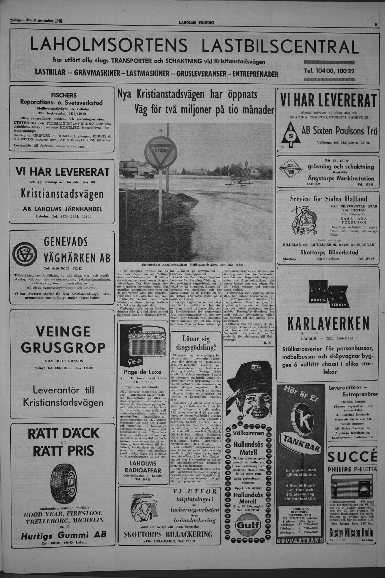 Laholms Tidning Tisdag 2 november 1965, sida 5