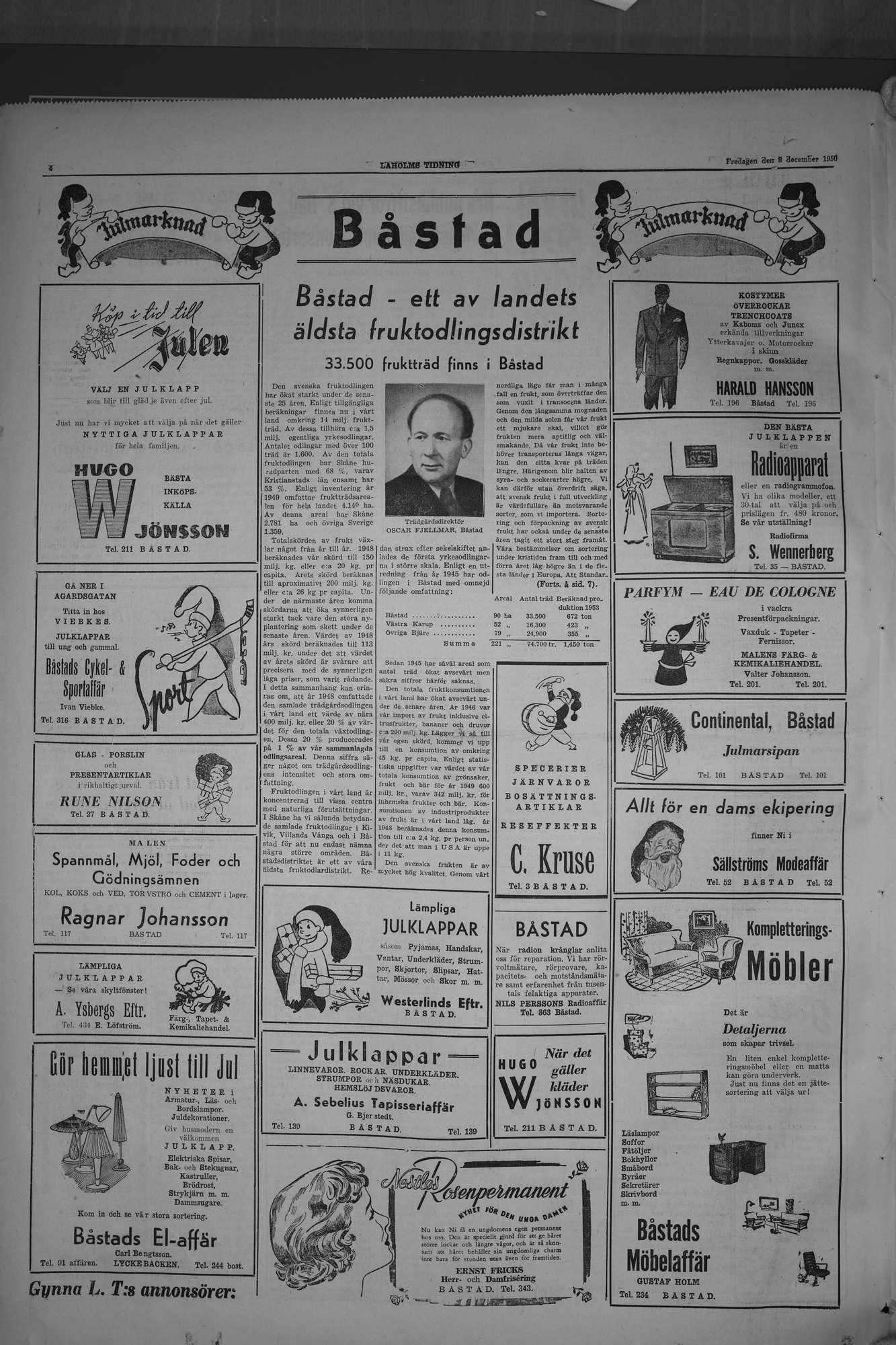 Laholms Tidning Fredag 8 december 1950, sida 4