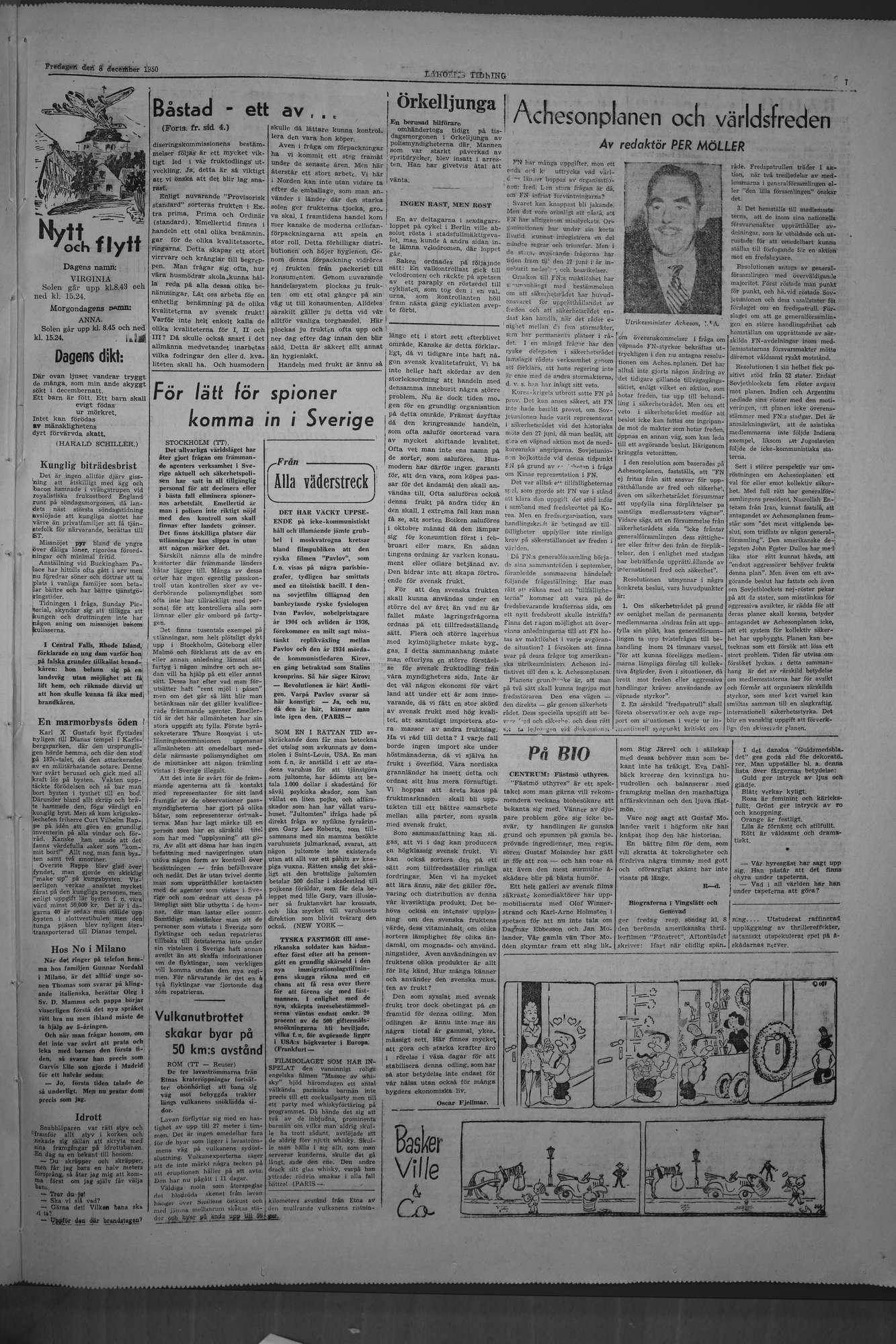 Laholms Tidning Fredag 8 december 1950, sida 7