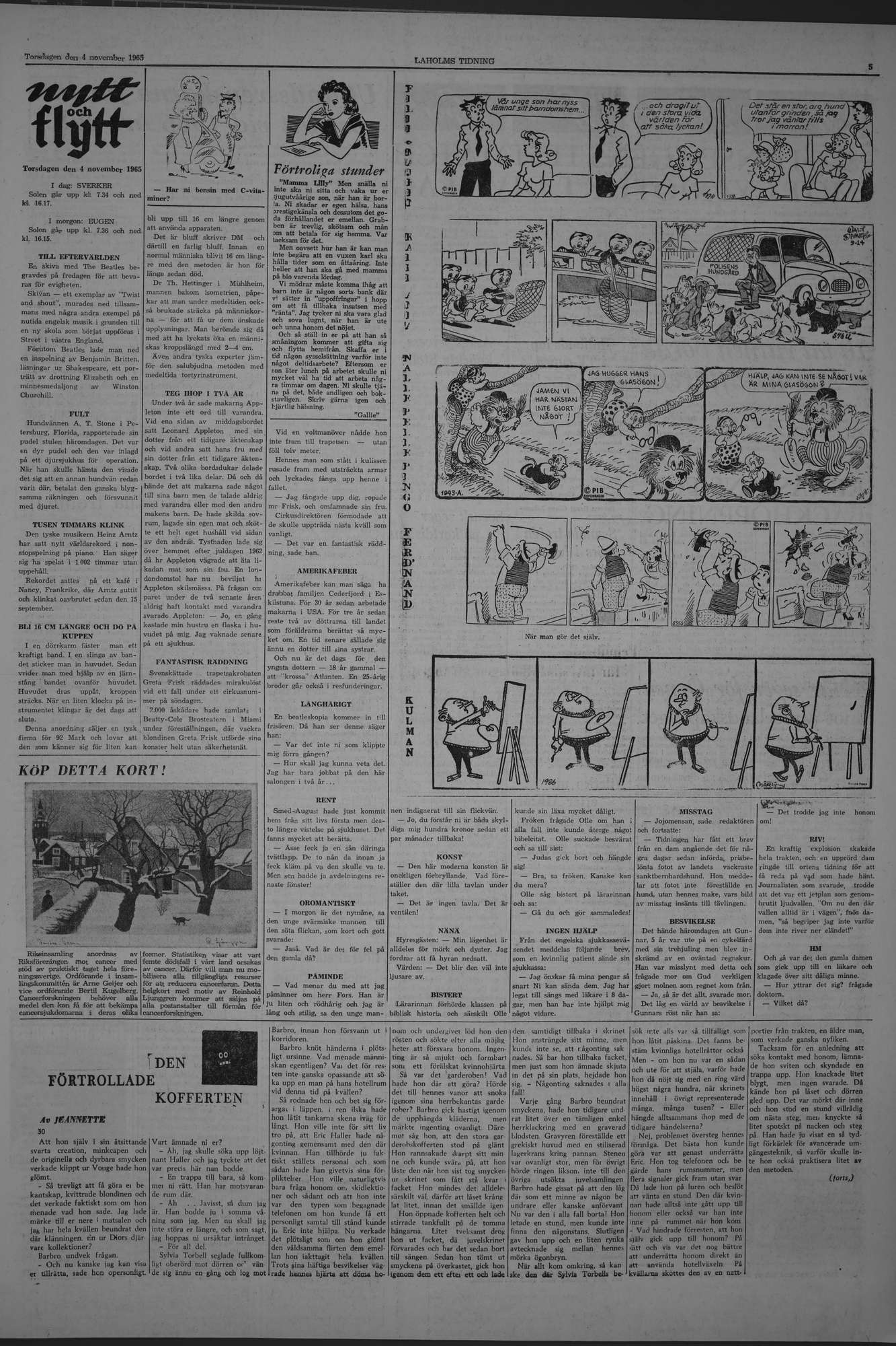 Laholms Tidning Torsdag 4 november 1965, sida 5