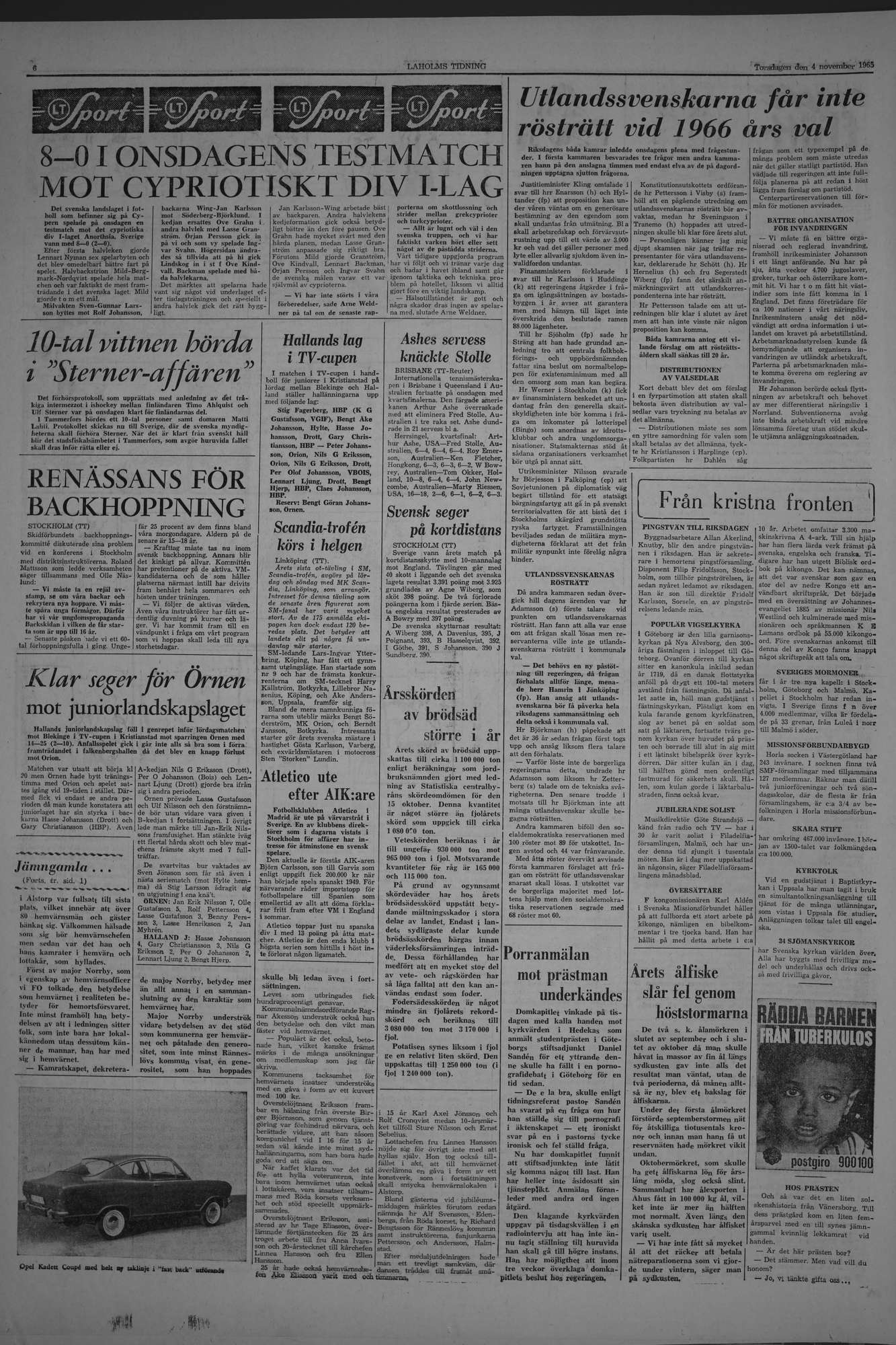 Laholms Tidning Torsdag 4 november 1965, sida 6
